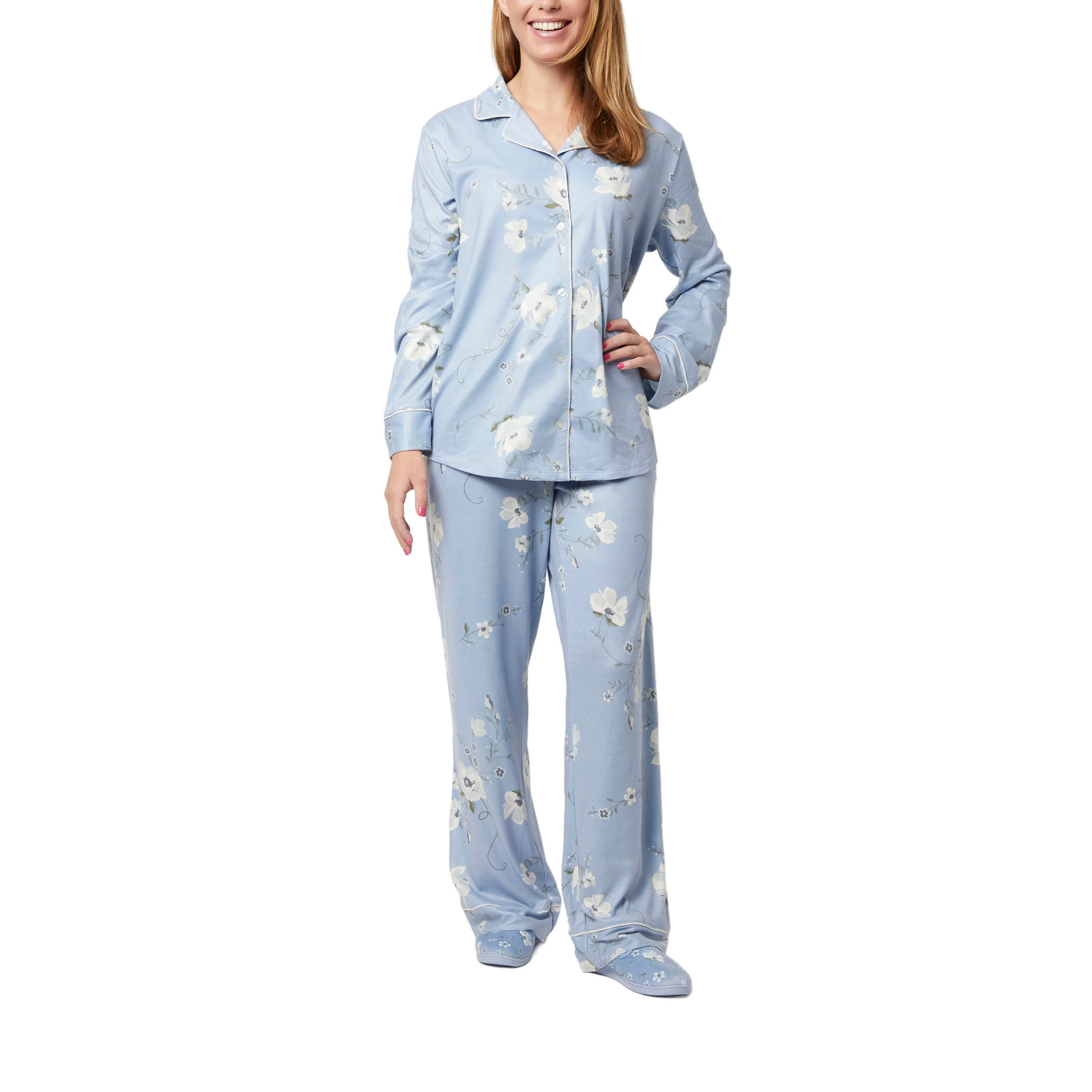 Dearfoams Women's Floral Two-Piece Pajama Set Pajamas
