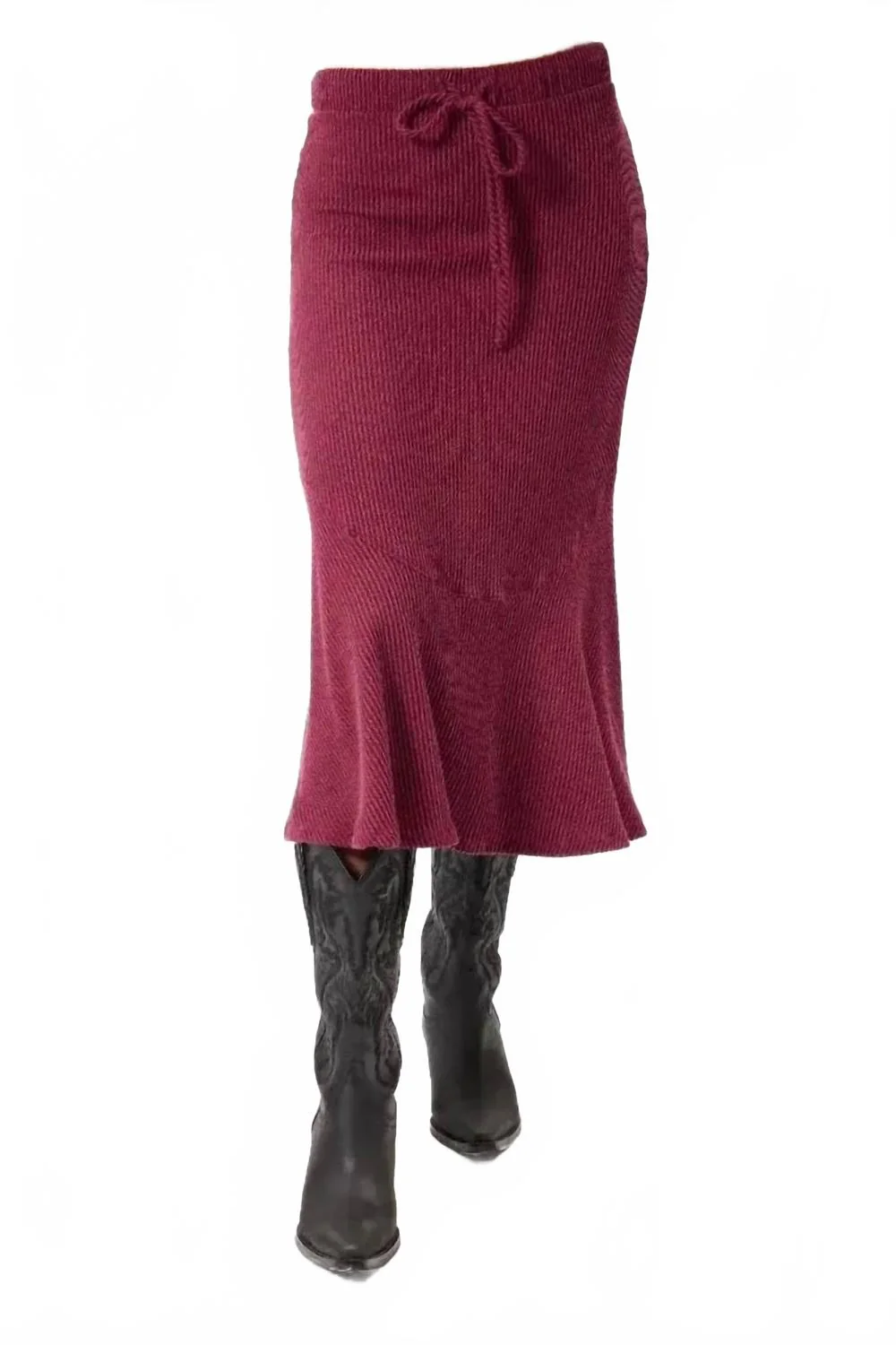 Maura Midi Skirt In Wine