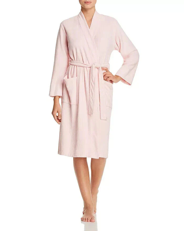 Natori Nirvana Robe Women's XS Pink Fleece Lined Belted Waist Sleepwear ERK145