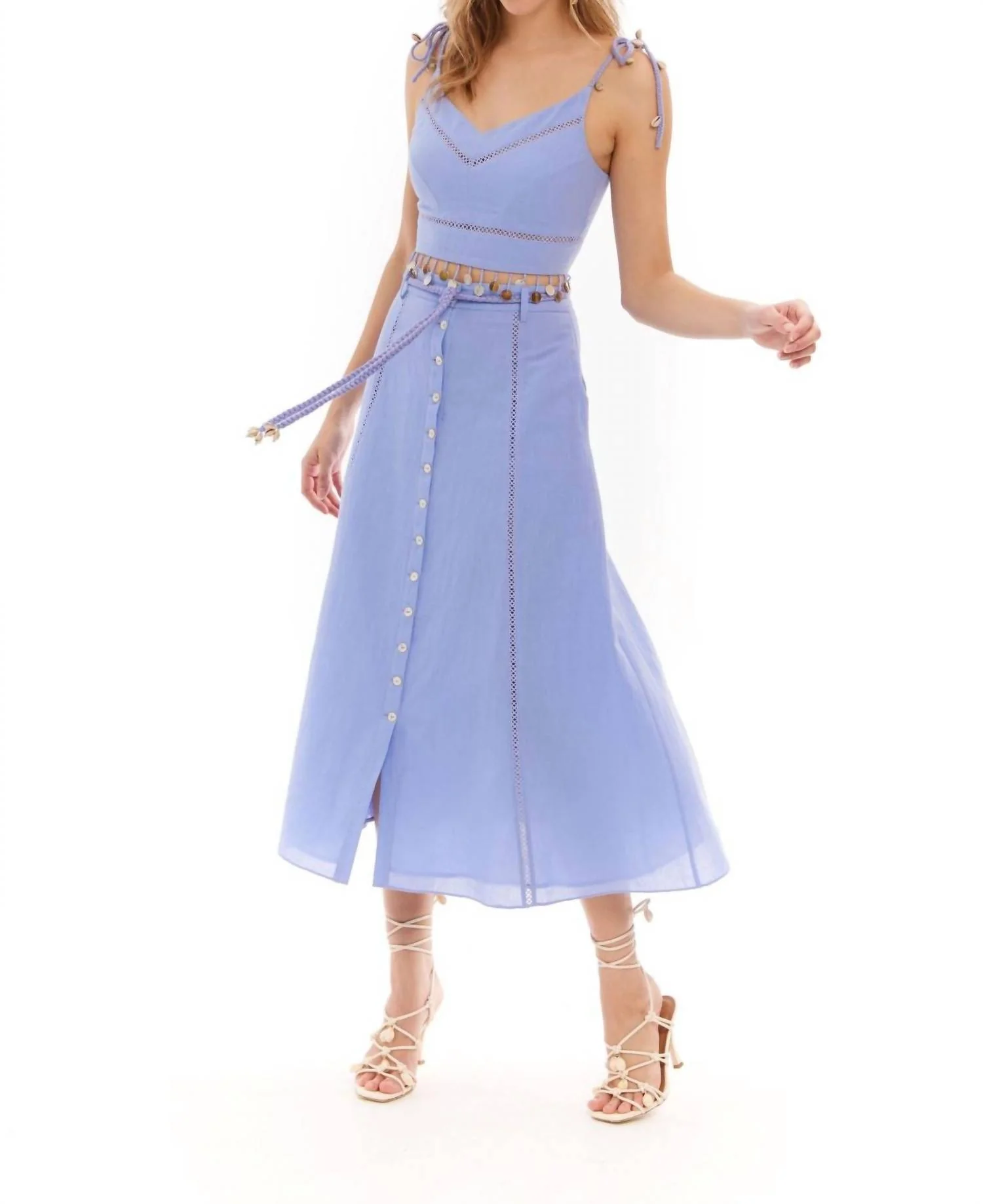 Virginia Midi Skirt In Periwinkle