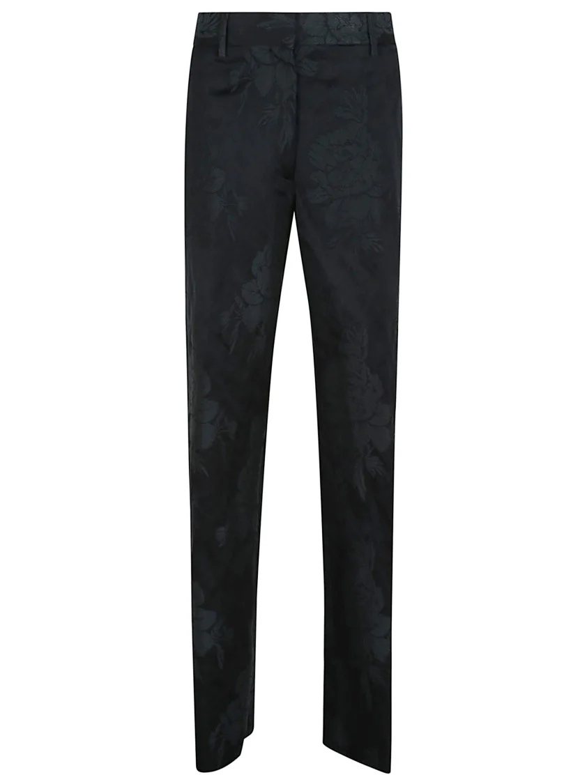 Floral Jacquard Tailored Trousers