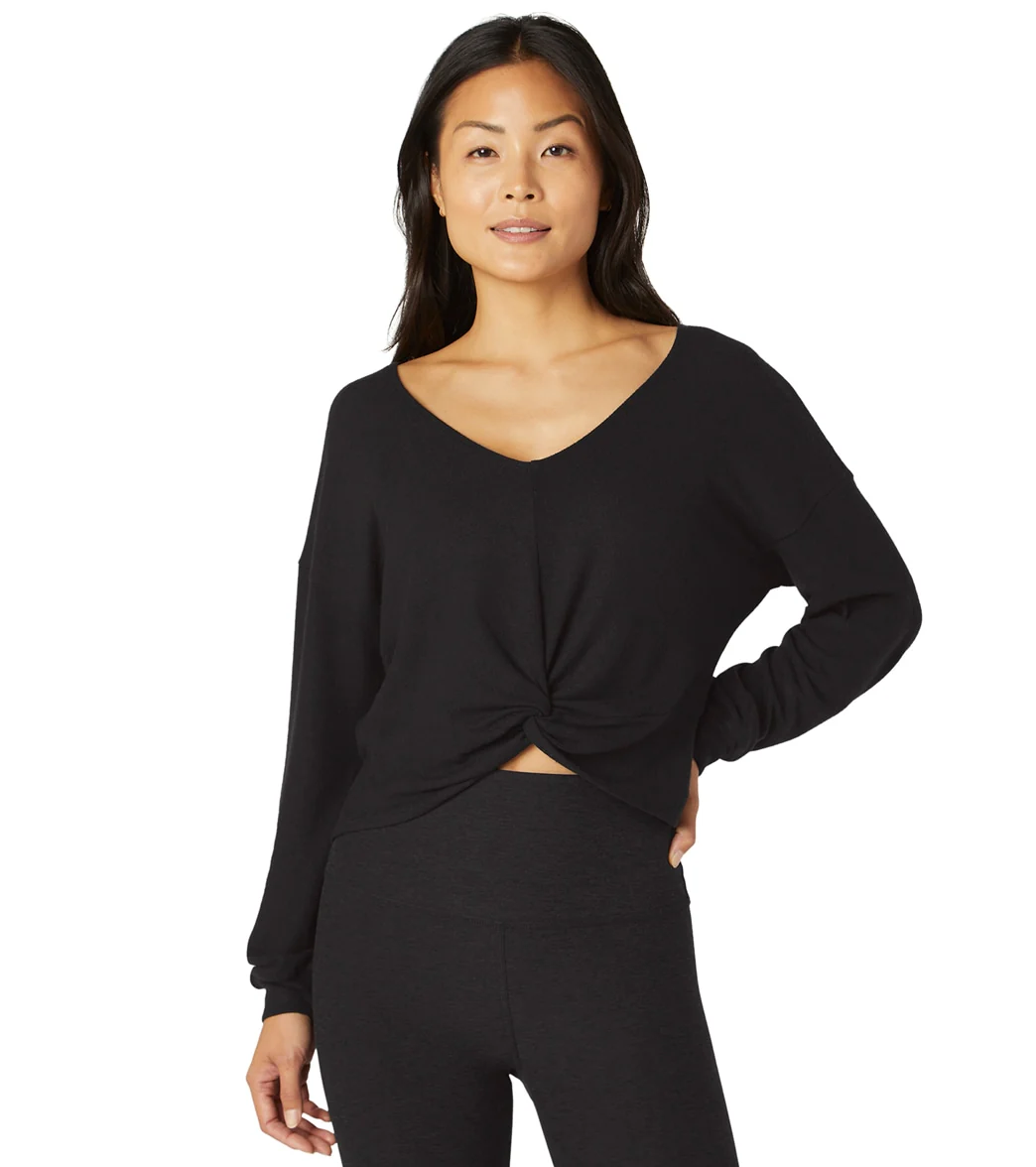 Beyond Yoga Twist Up Reversible Pullover