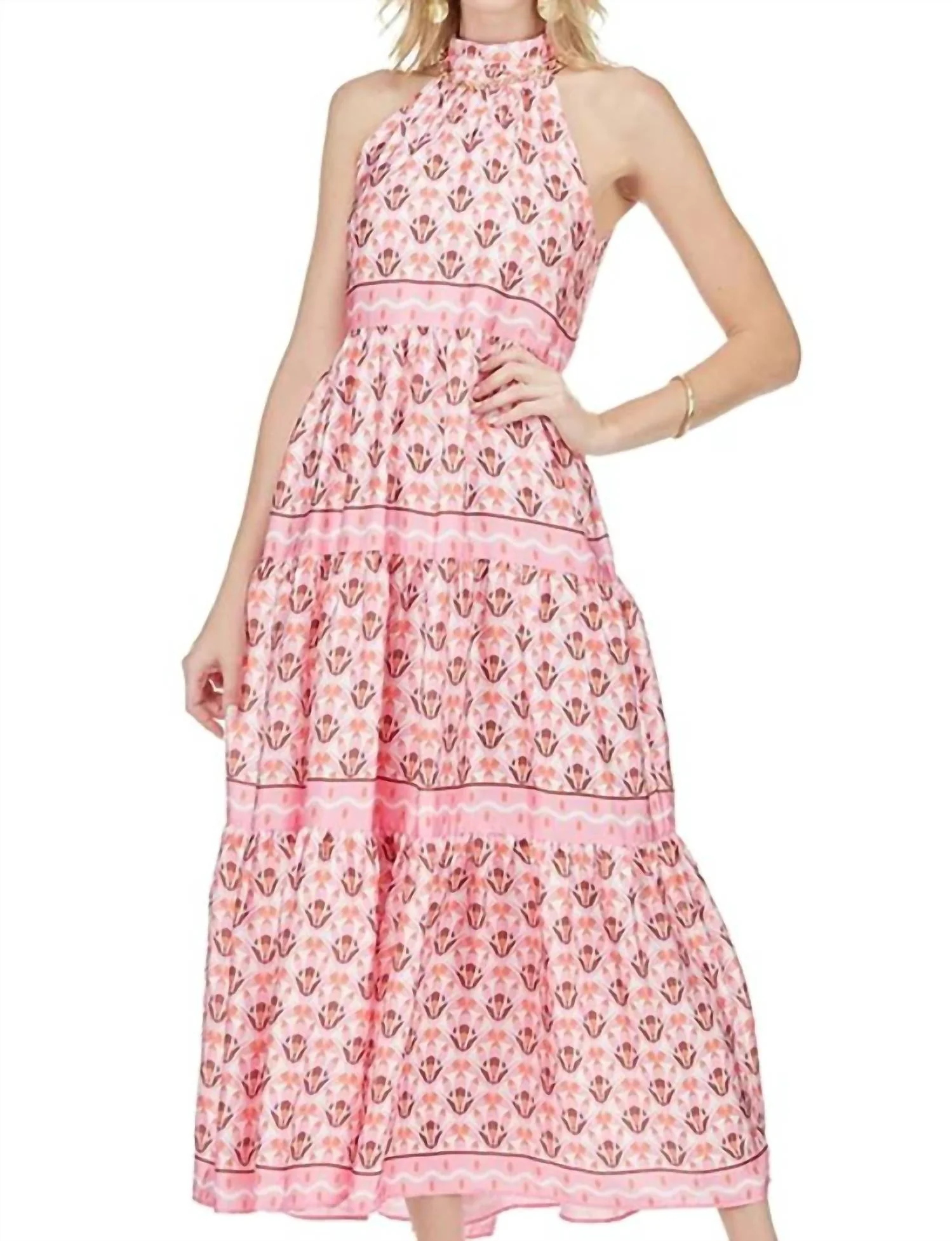 Halter Maxi Dress In Tribeca