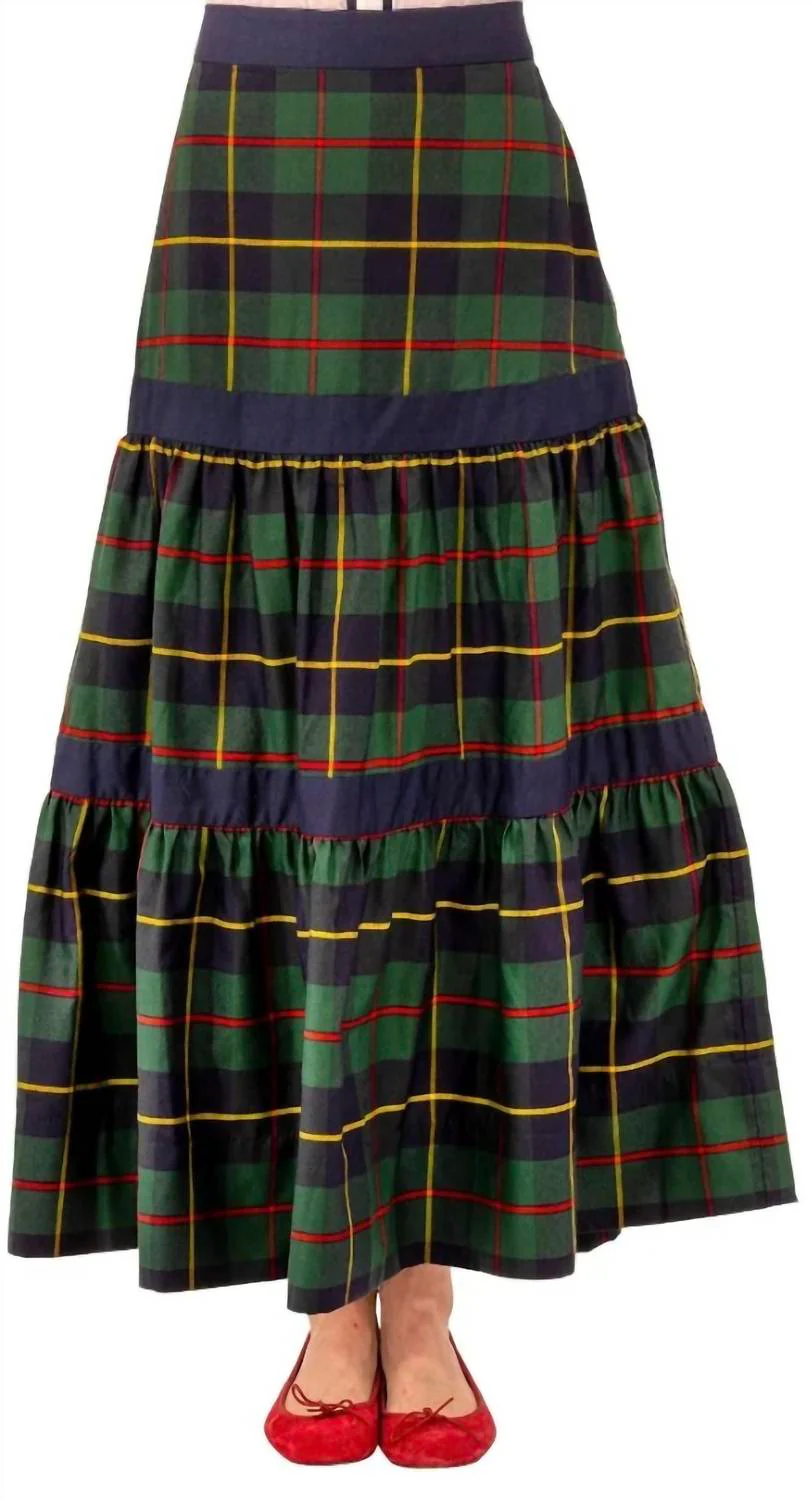 Ipanema Skirt - Plaidly Cooper In Greenmulti/ Plaid