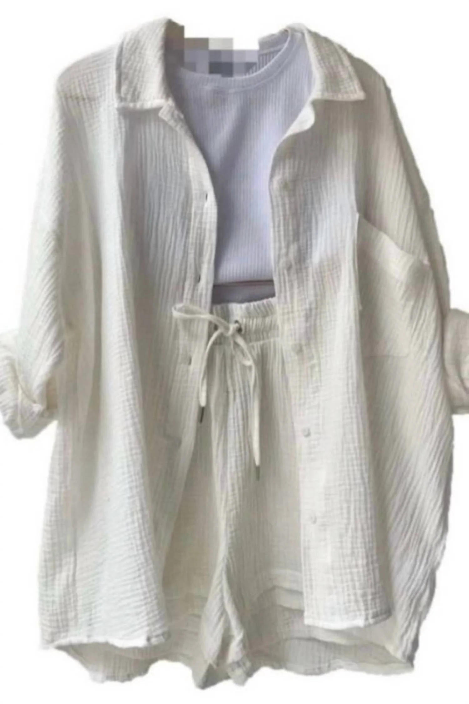 Women's Layla Linen Set In Off White