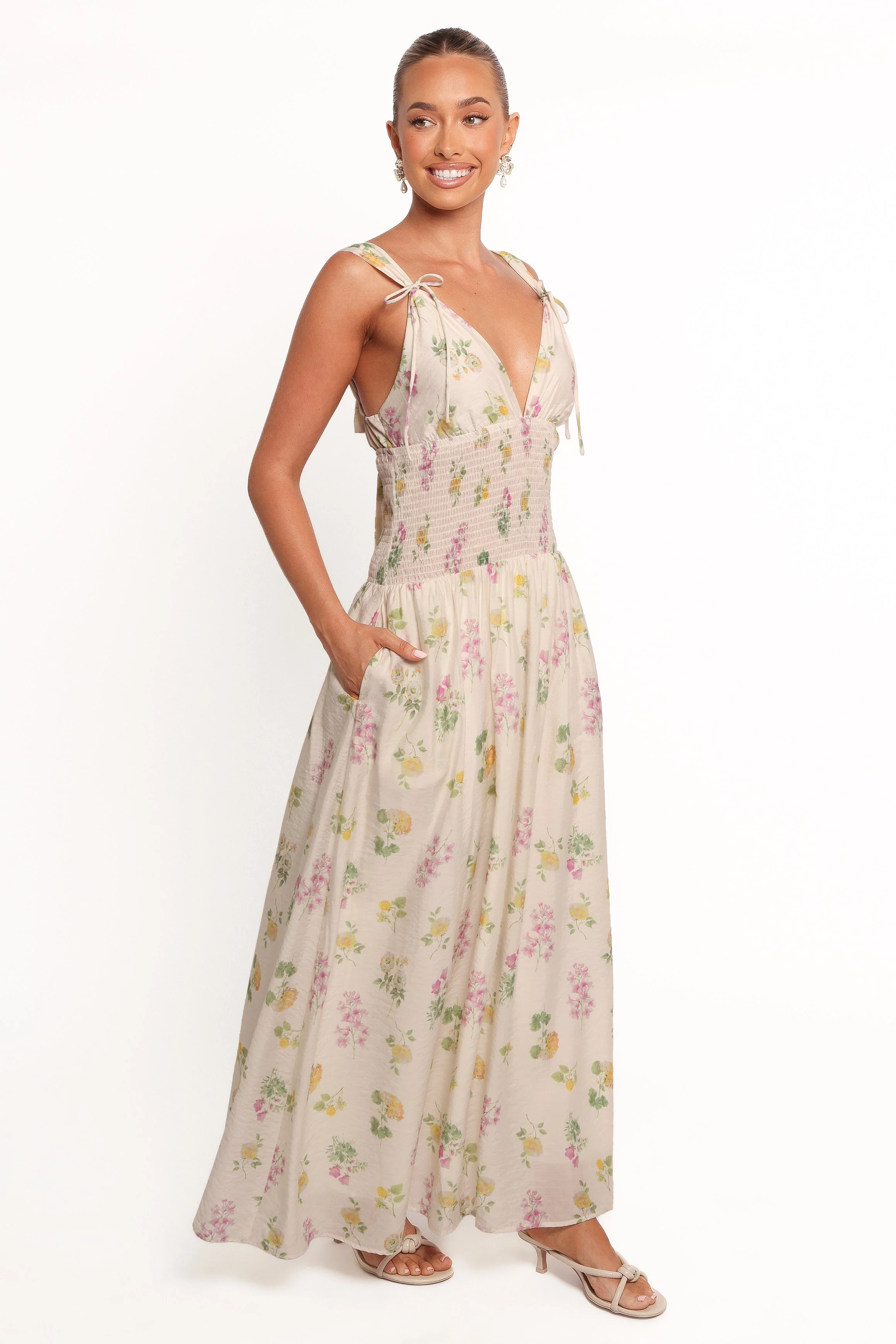 Reverie Maxi Dress - Purple Ditsy Floral
