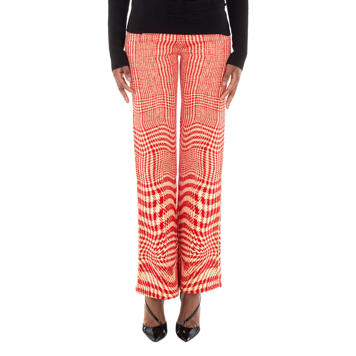 Burberry Houndstooth Wool-Blend Trousers