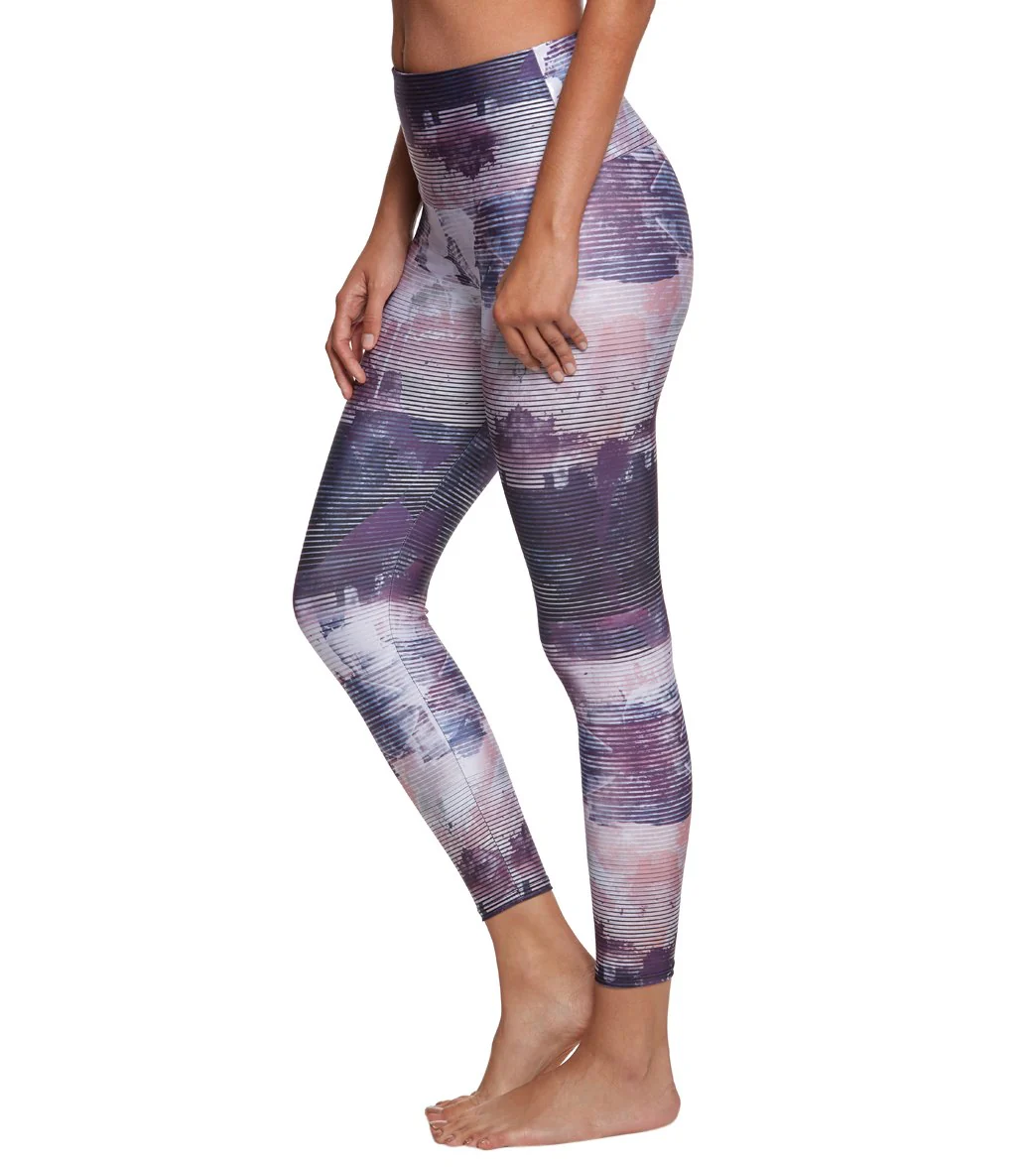 Onzie High Waisted Basic 7/8 Yoga Leggings Abstract