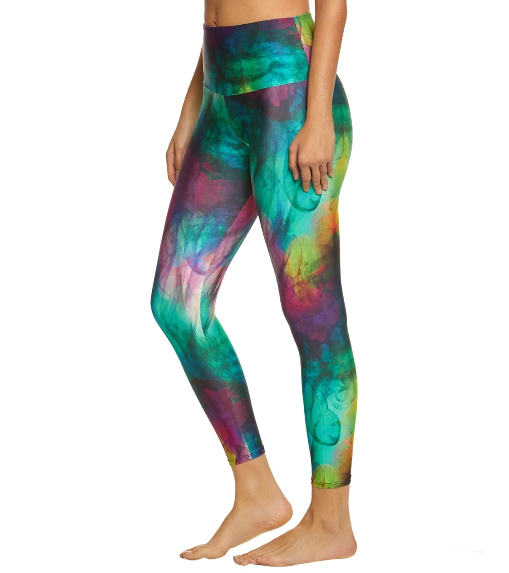 Onzie High Waisted Basic 7/8 Yoga Leggings Smoke and Mirror