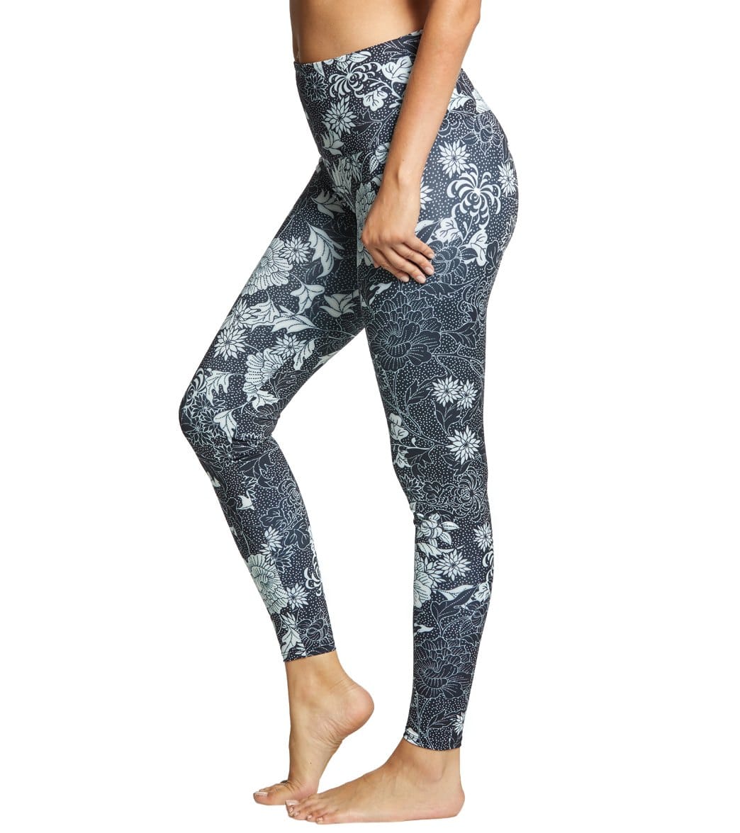 Onzie High Waisted Yoga Leggings Kyoto Noir