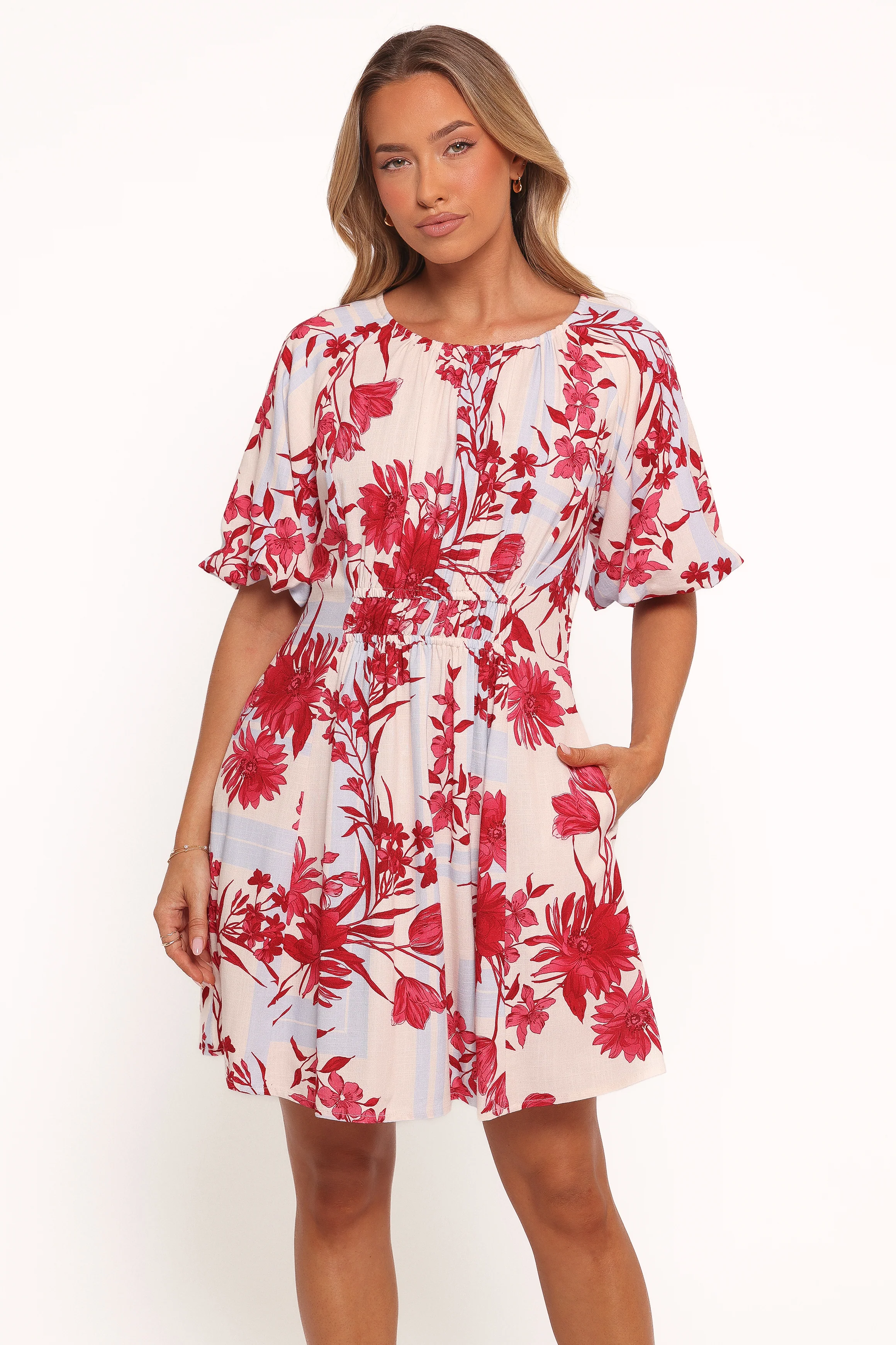 Simmons Mini Dress - Fuchsia Floral