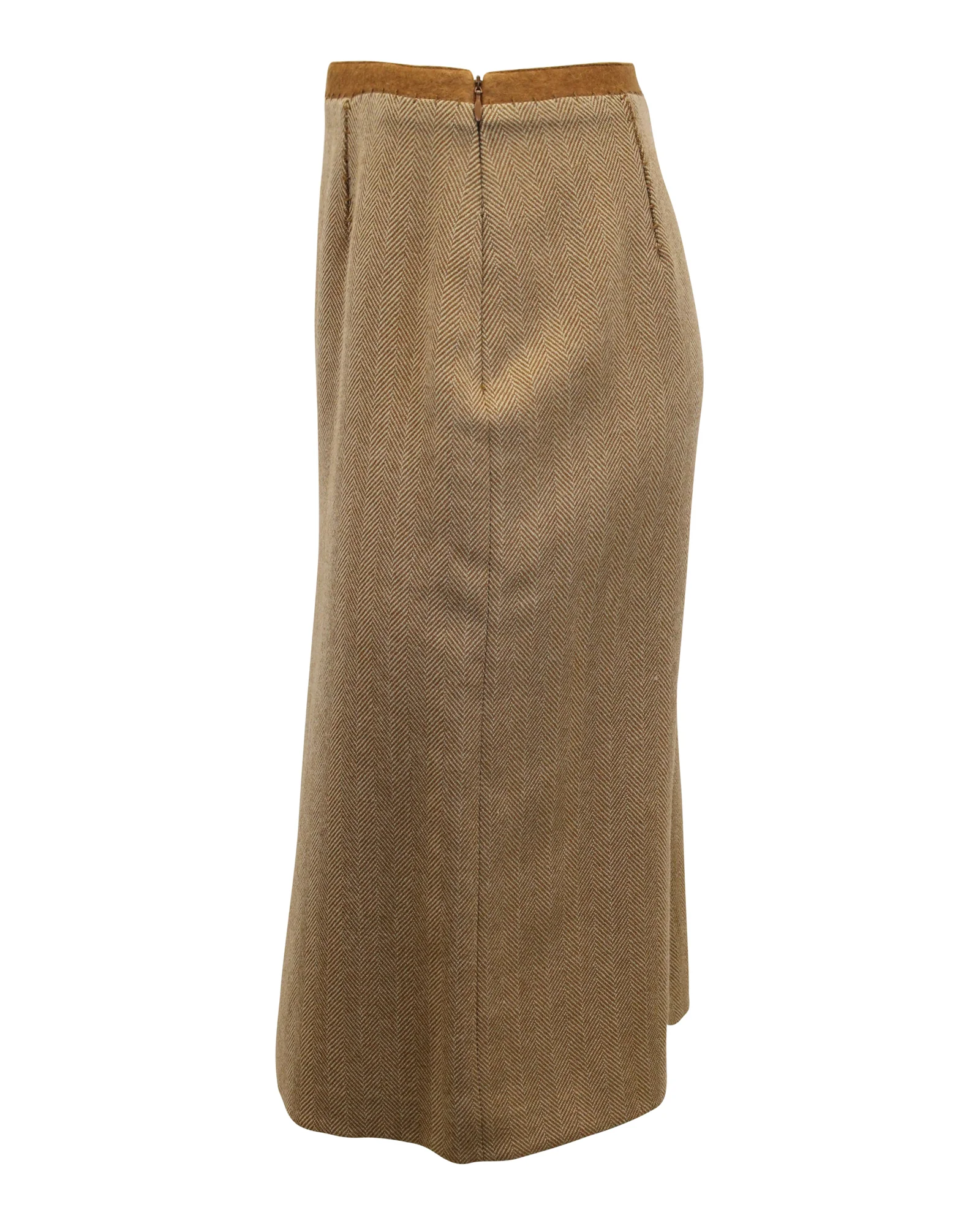Philosophy di Alberta Ferretti Pencil Skirt in Brown Wool