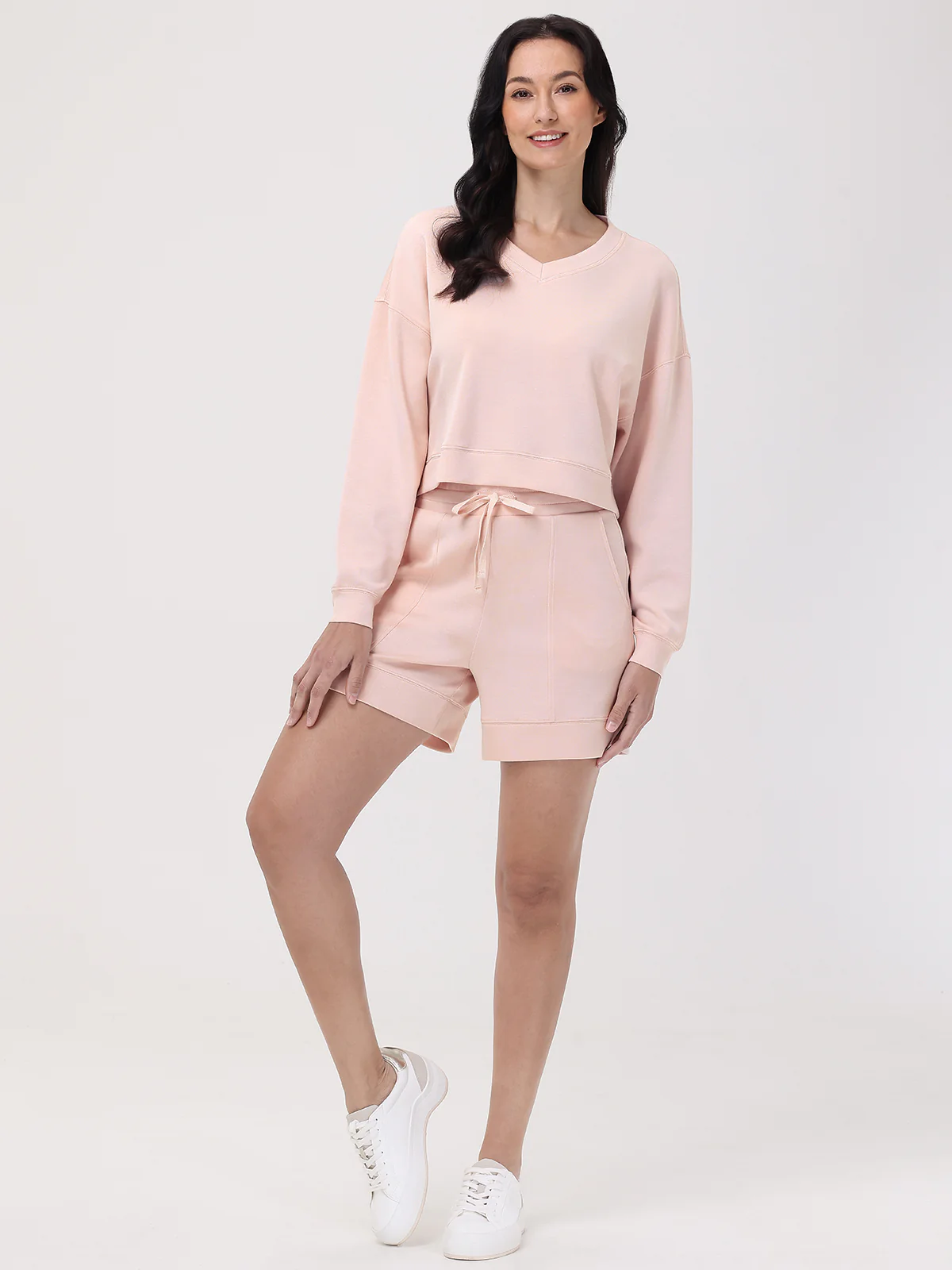 Belted Pintuck Shorts