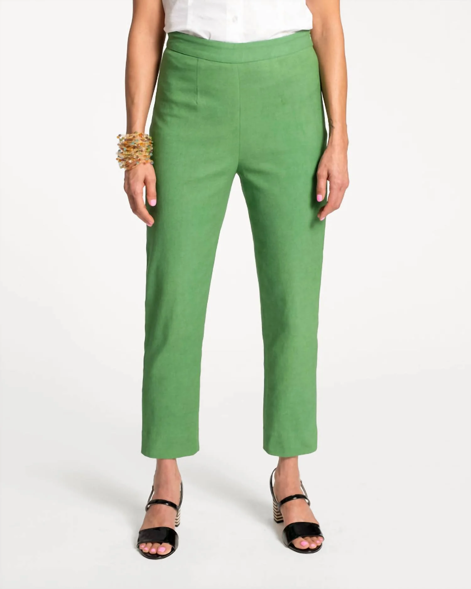 Lucy Cotton Stretch Pant In Green
