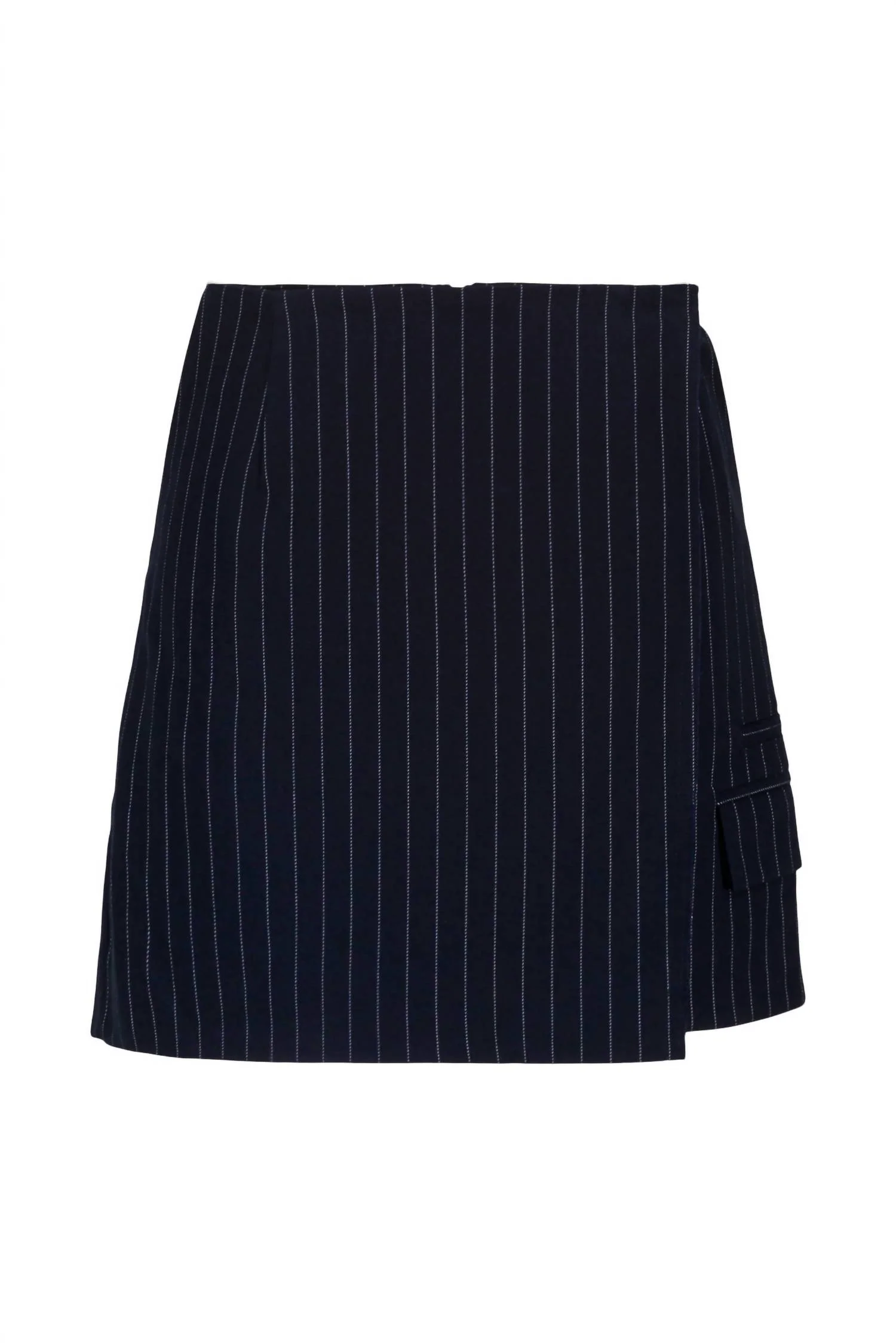 Pinstripe Skirt In Navy