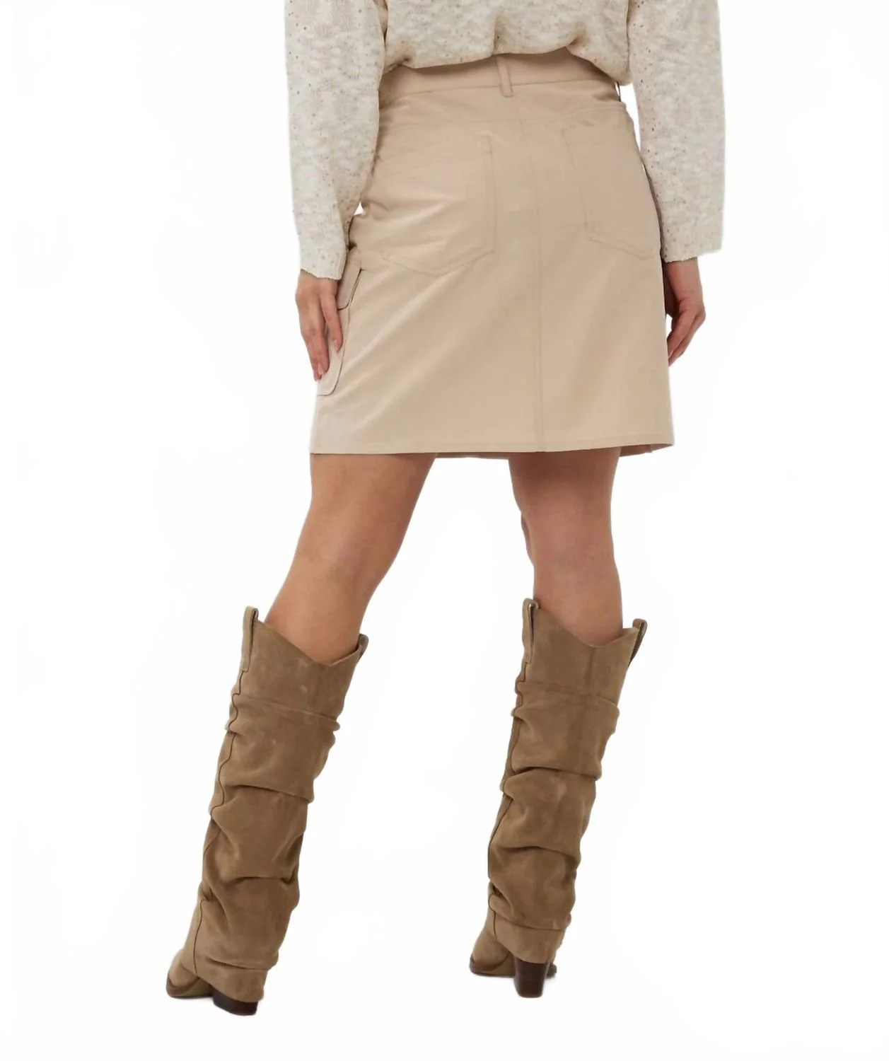 Cargo Short Skirt In Sand