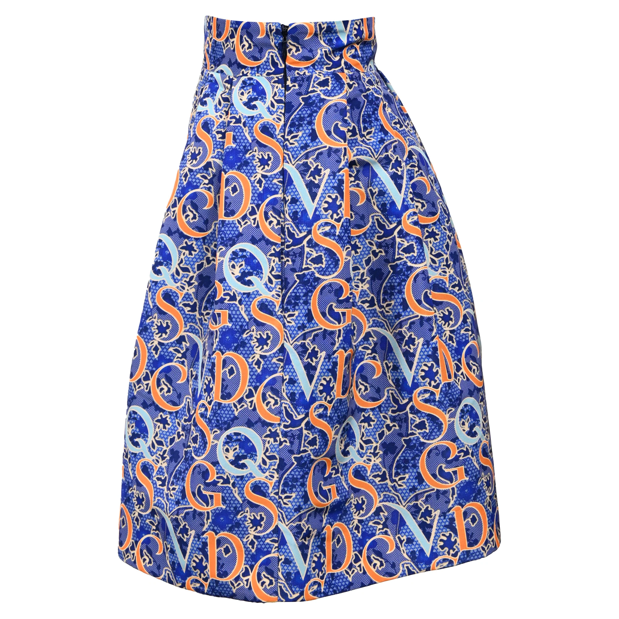 Mary Katrantzou Printed Mini Flared Skirt in Multicolor Viscose