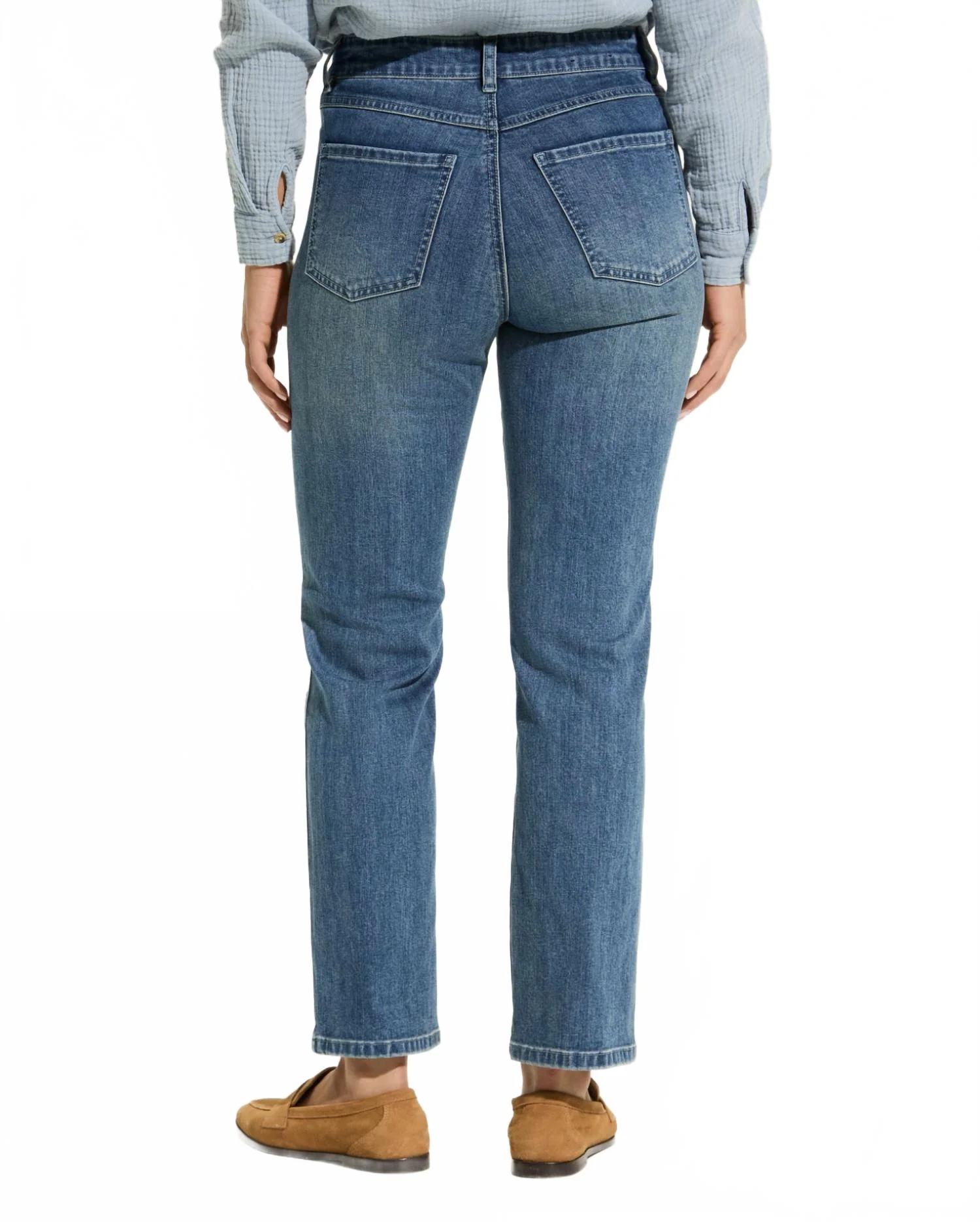 Christina Straight Ankle Medium Wash