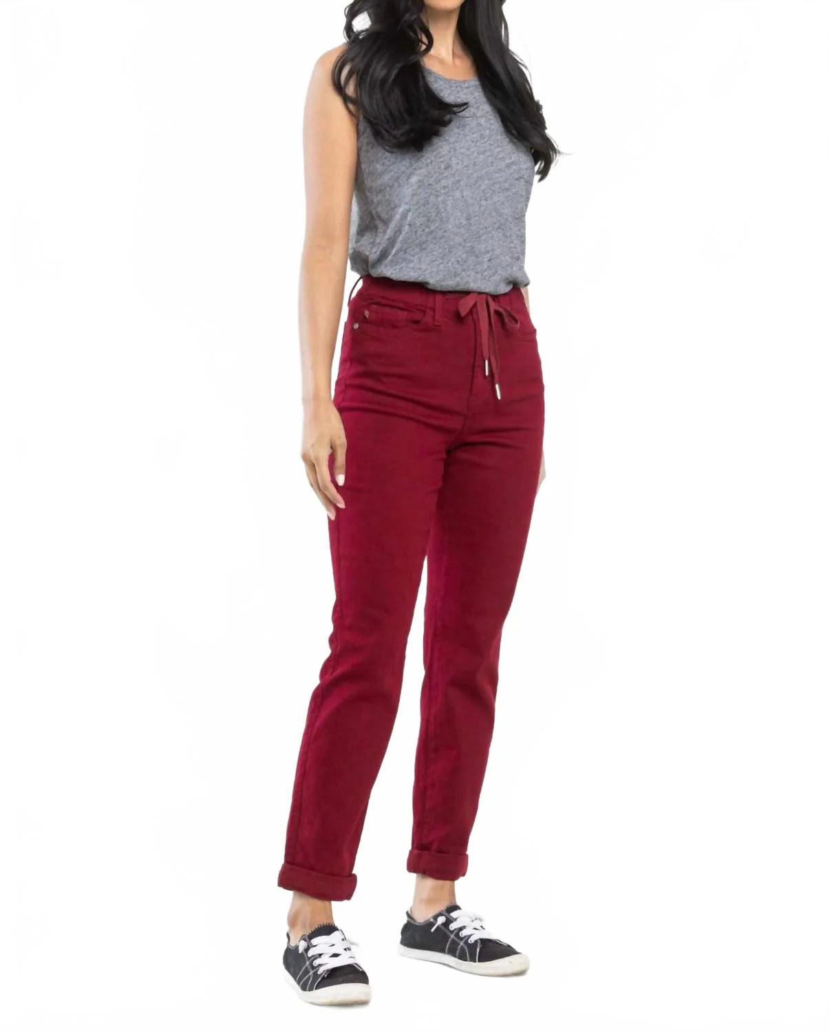 Pull-On Double Cuff Joggers In Scarlet