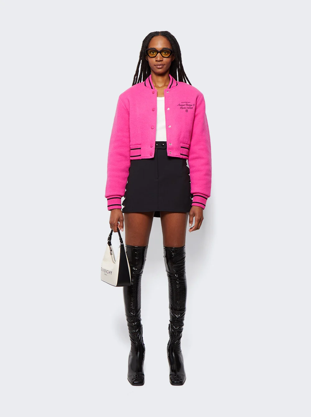 Stretch Crepe V Cut Out Skirt