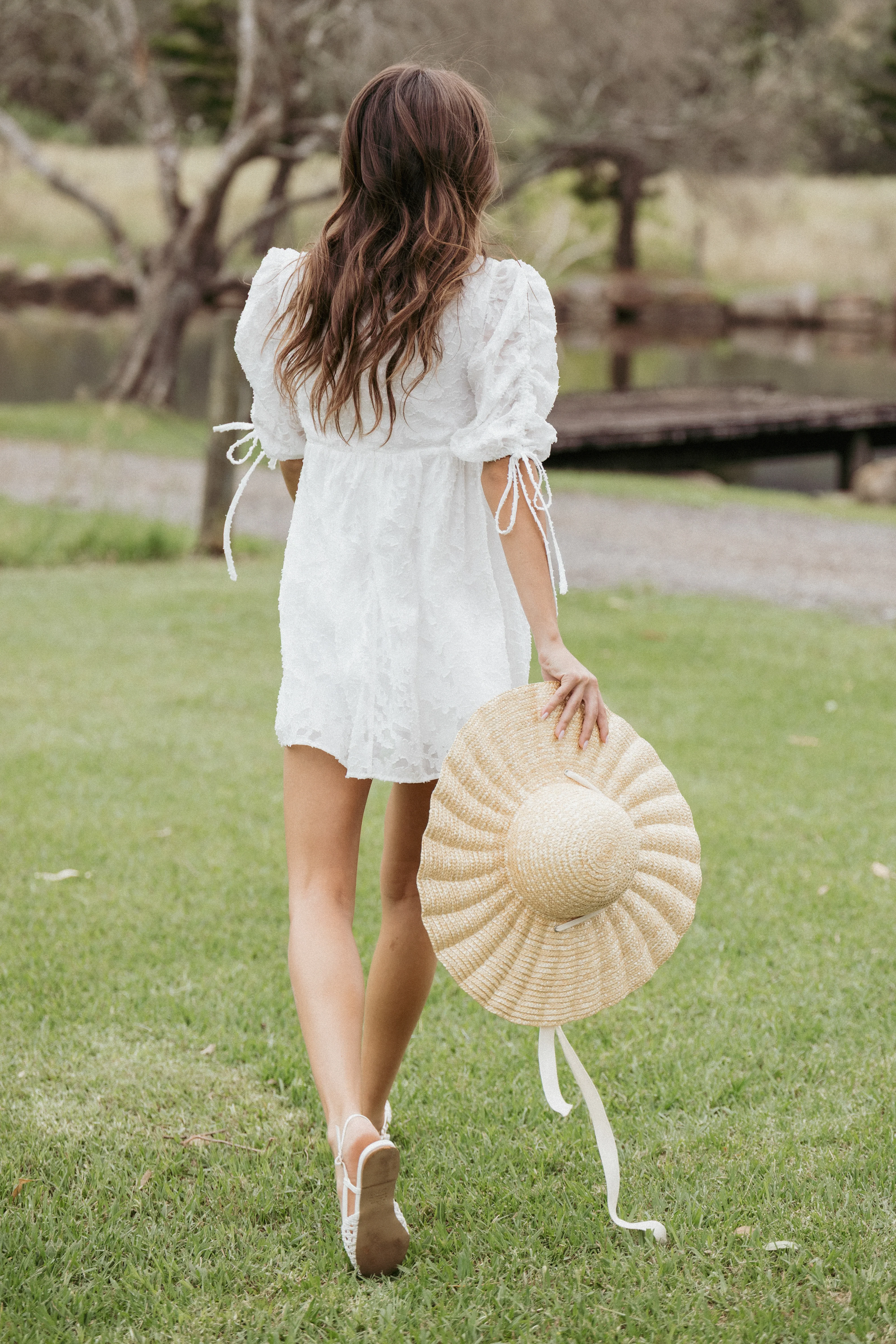 Giselle Mini Dress - White Floral