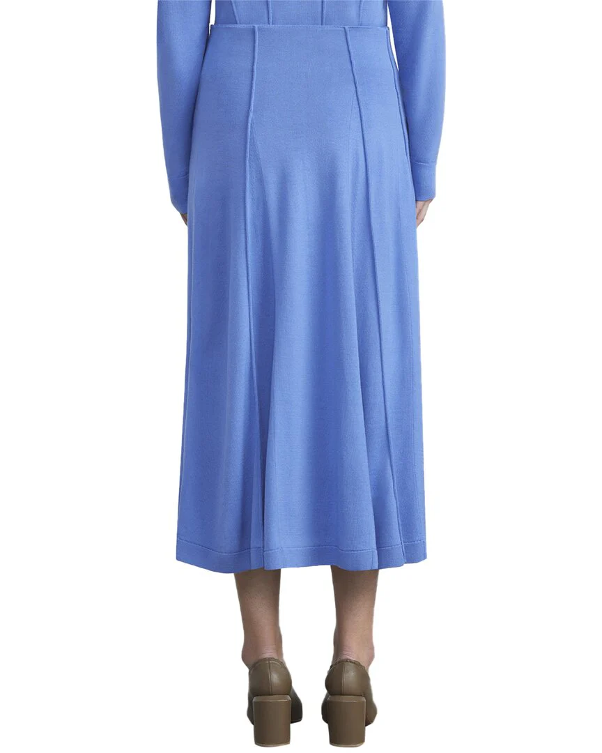 Lafayette 148 New York Godet Knit Wool Skirt