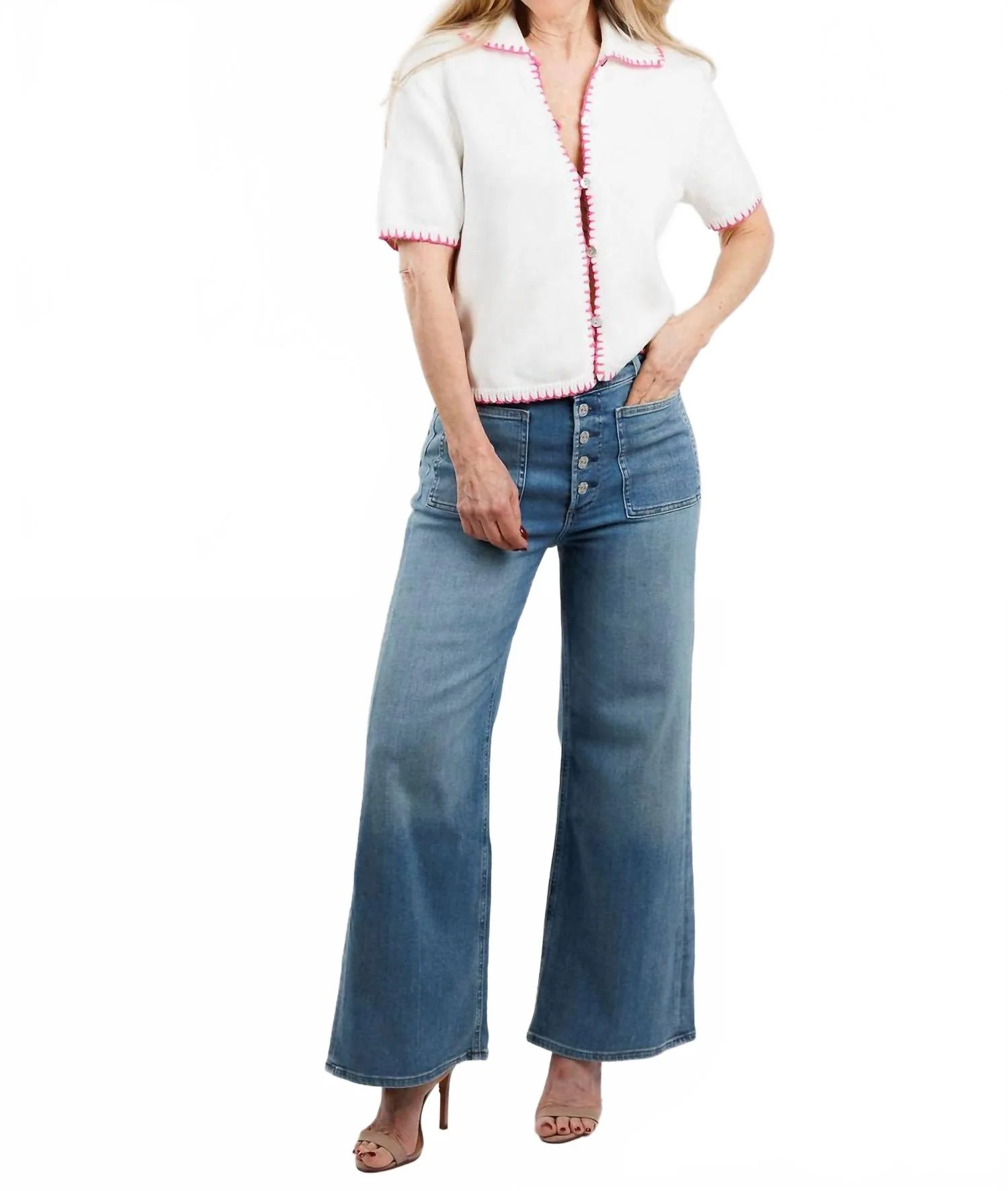 Lyra Patch Pocket Jeans In Splendor Indigo