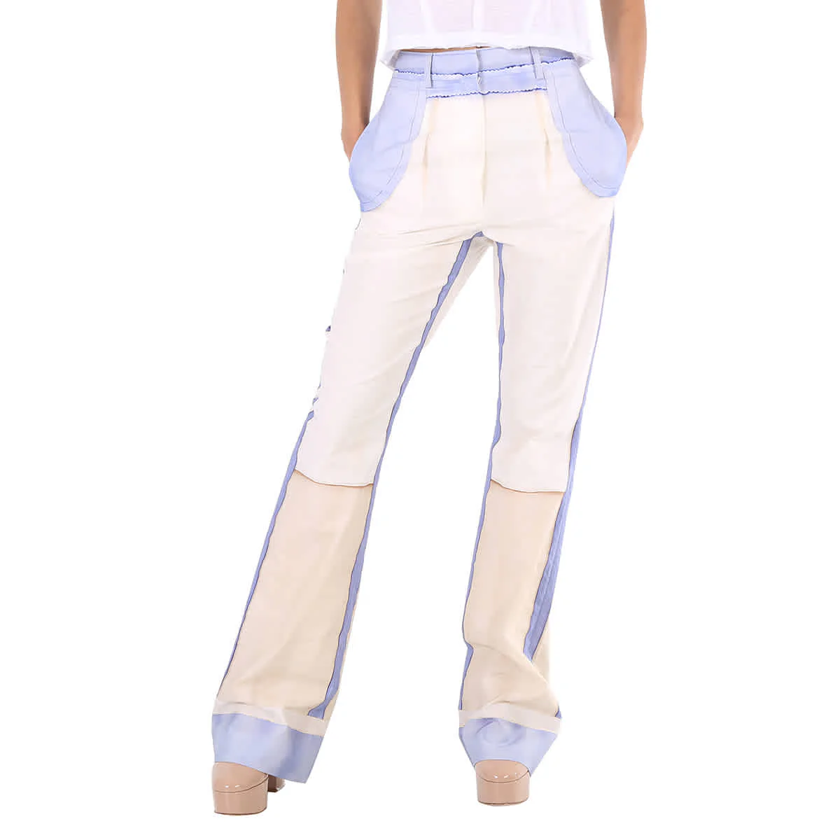 Moschino Ladies Multi-panel Design Trousers