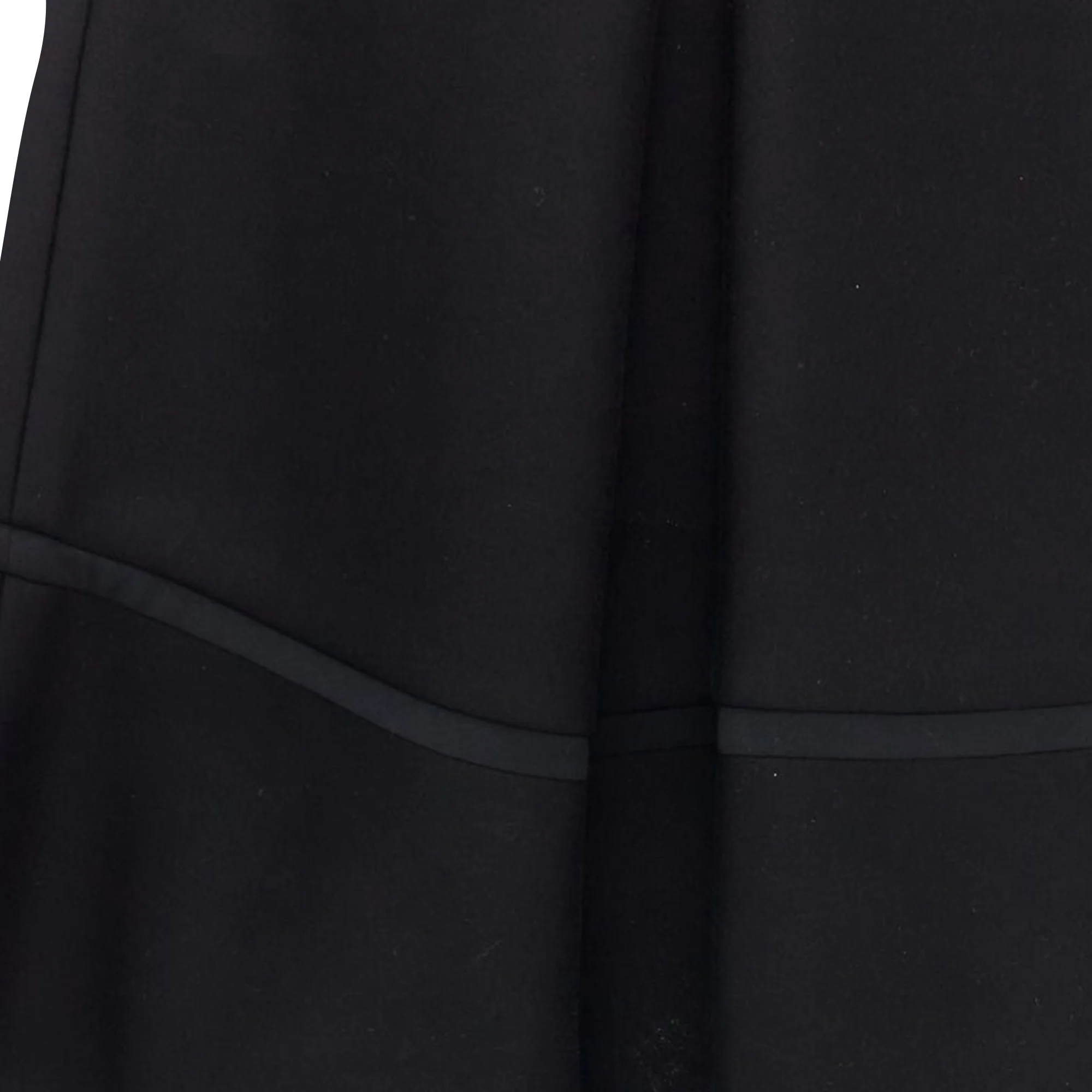 Donna Karan Scuba Pleated Tulle Mesh Trim A-Line Skirt