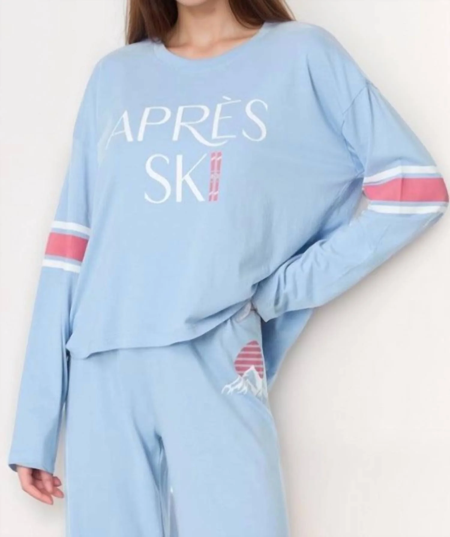 Modal Jersey Softee Pajama Set In Dusty Blue