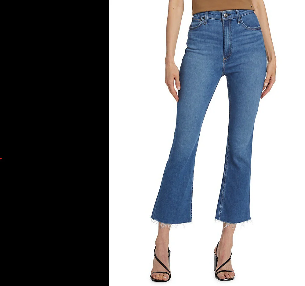 Rag & Bone Women Casey High-Rise Ankle Flare Jeans Cindy Blue