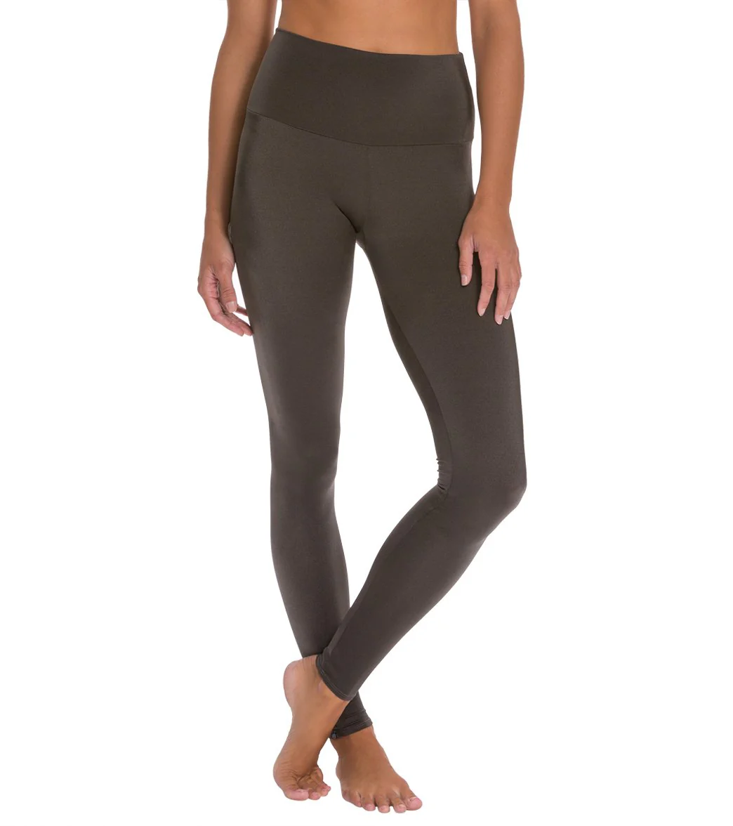 Onzie High Waisted Yoga Leggings Gunmetal