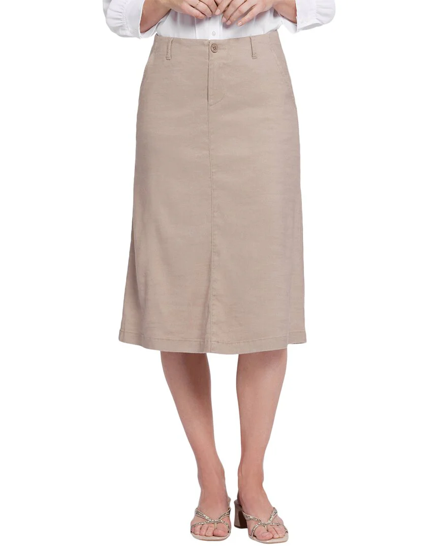 NYDJ Marilyn Linen-Blend A-Line Skirt