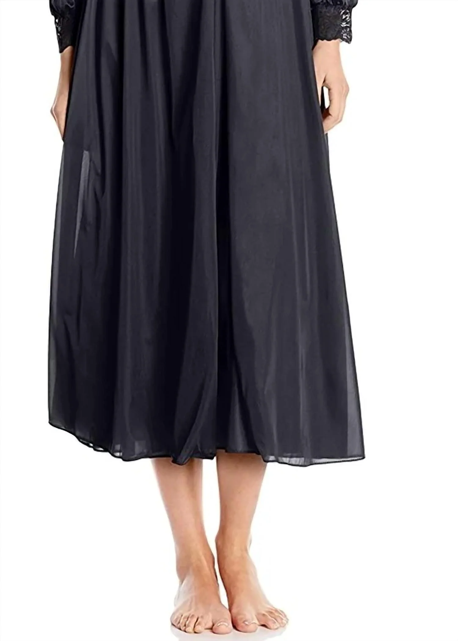 Silhouette 54 Long Sleeve Long Coat In Black