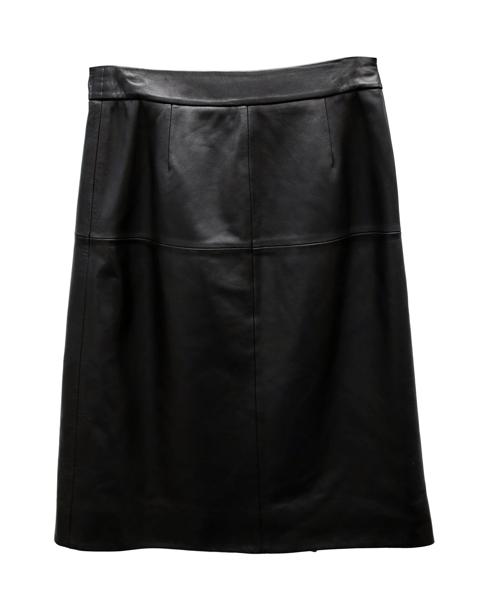 Coach Wrap Skirt in Black Lambskin Leather
