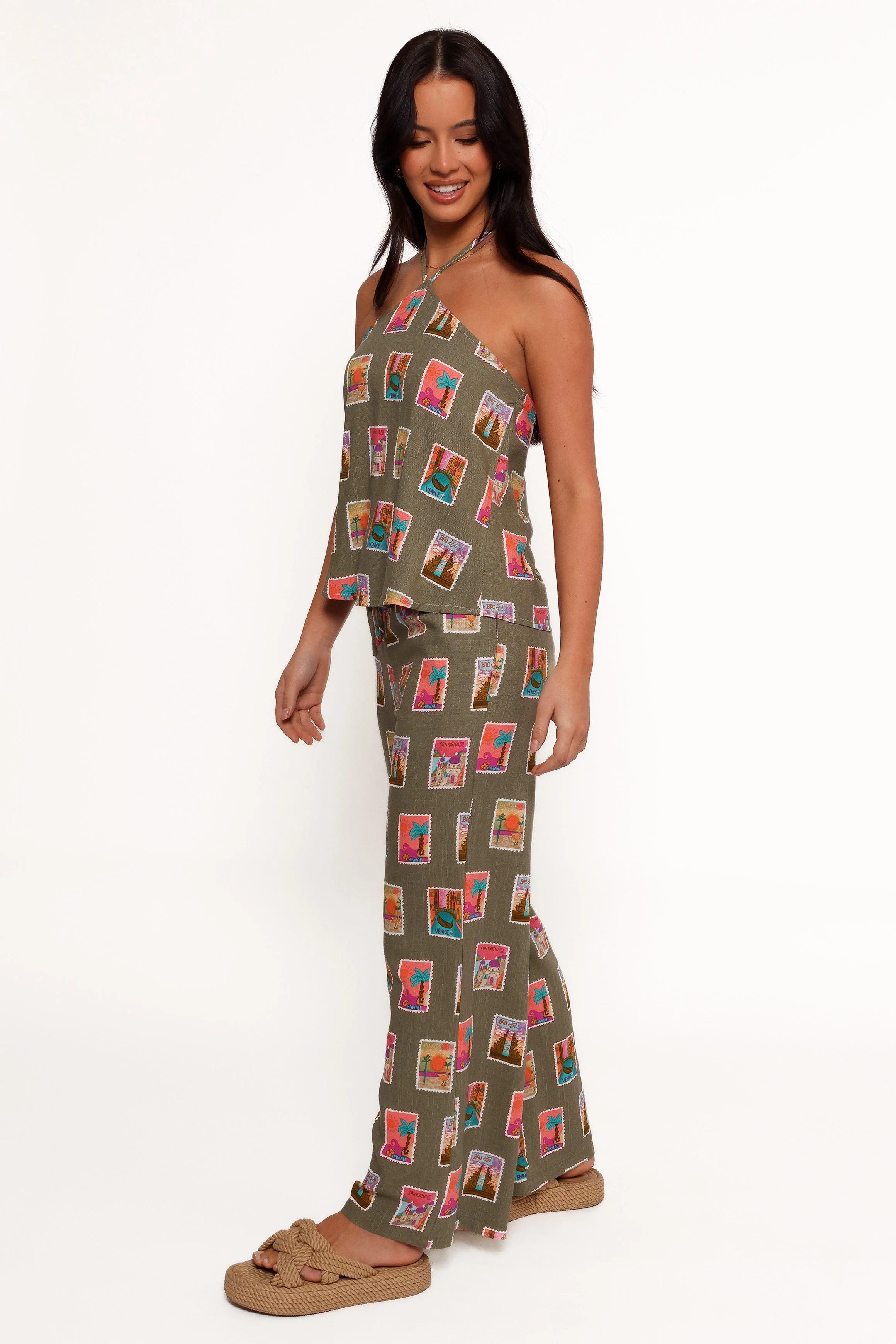 Hana Pants - Olive Print