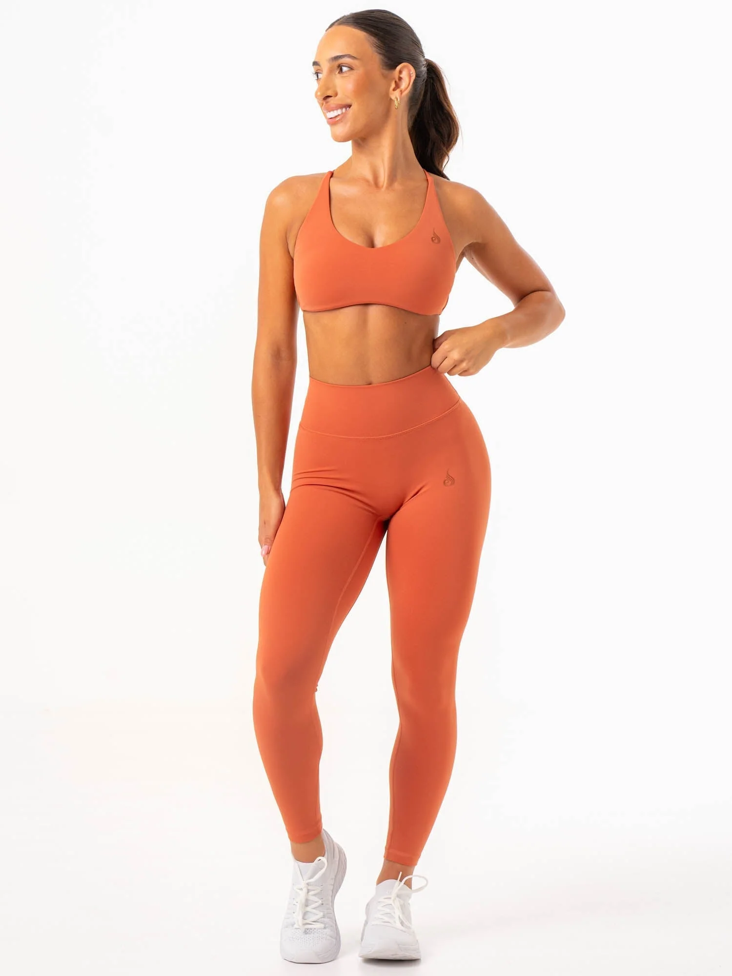 NKD High Waisted Scrunch Leggings - Terracotta