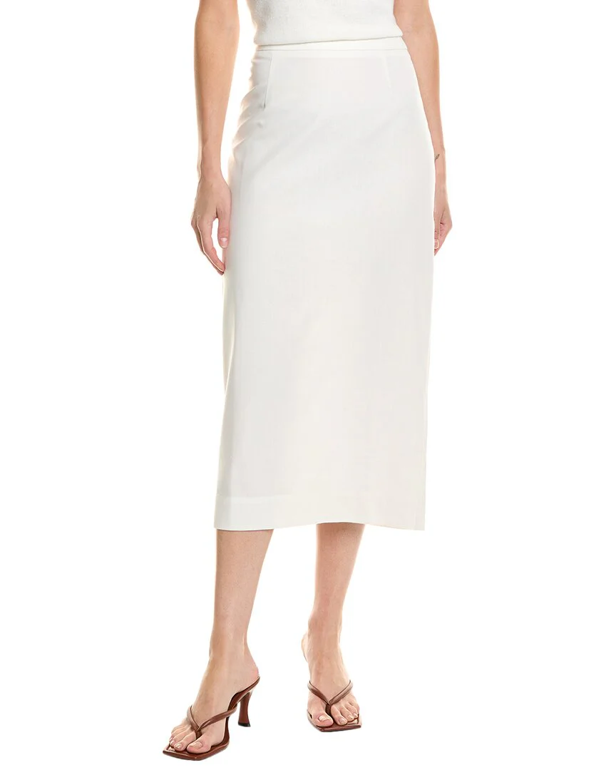 Seraphina Linen-Blend Midi Skirt