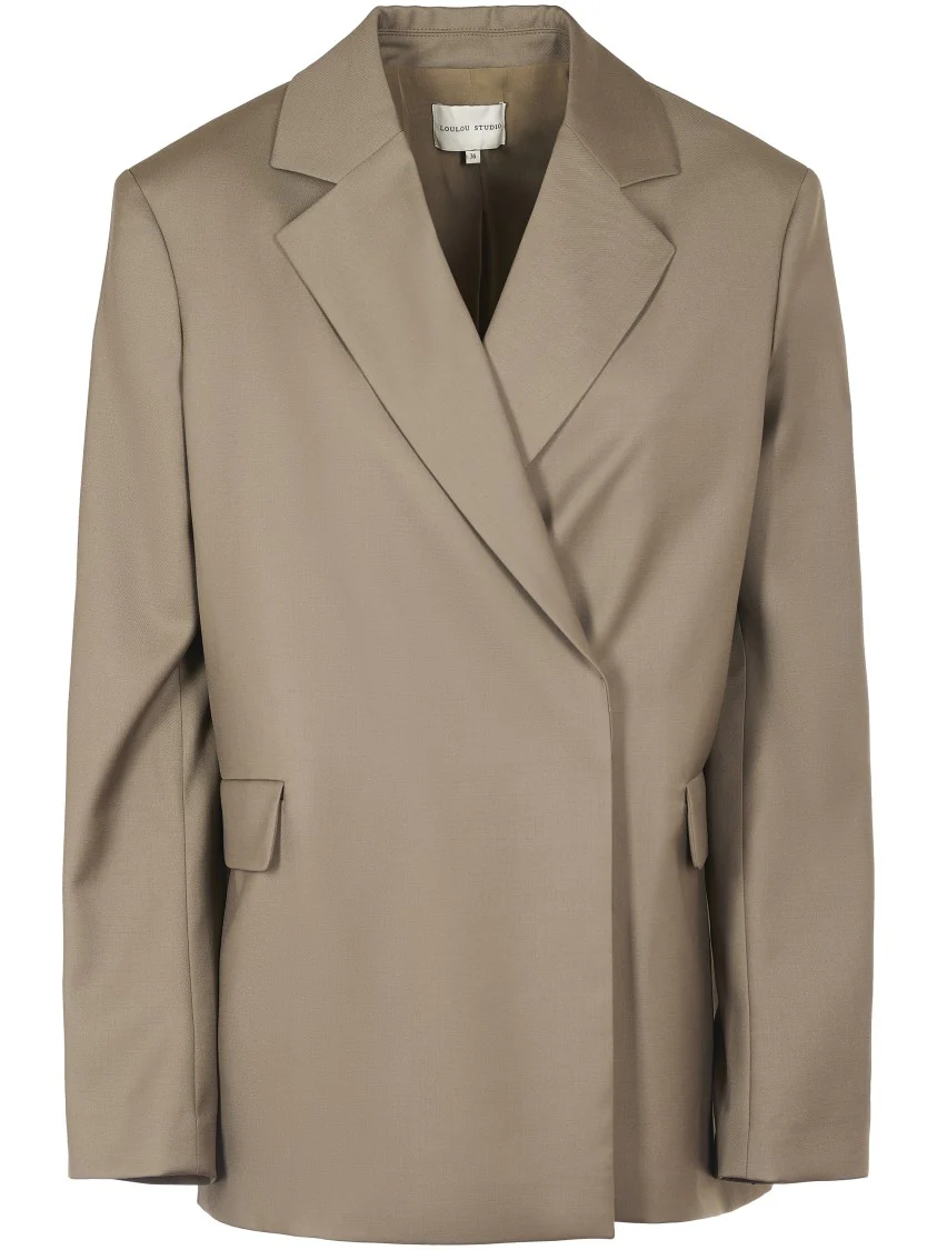 Double-Breasted Tailored Jacket With Wide Lapels