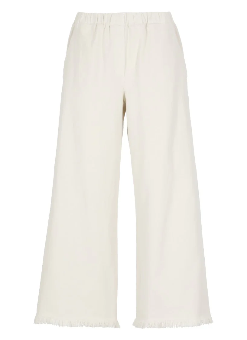 Ivory Cotton Pants