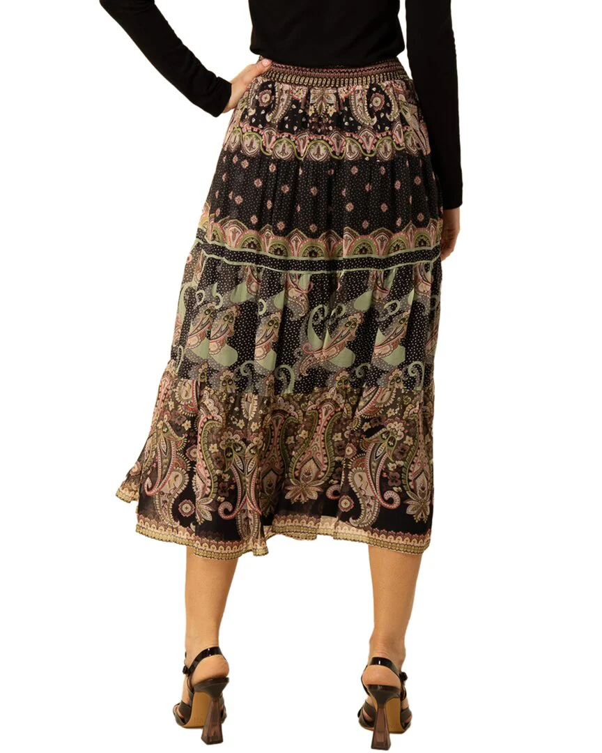 Hale Bob Maliyah Silk-Blend Skirt