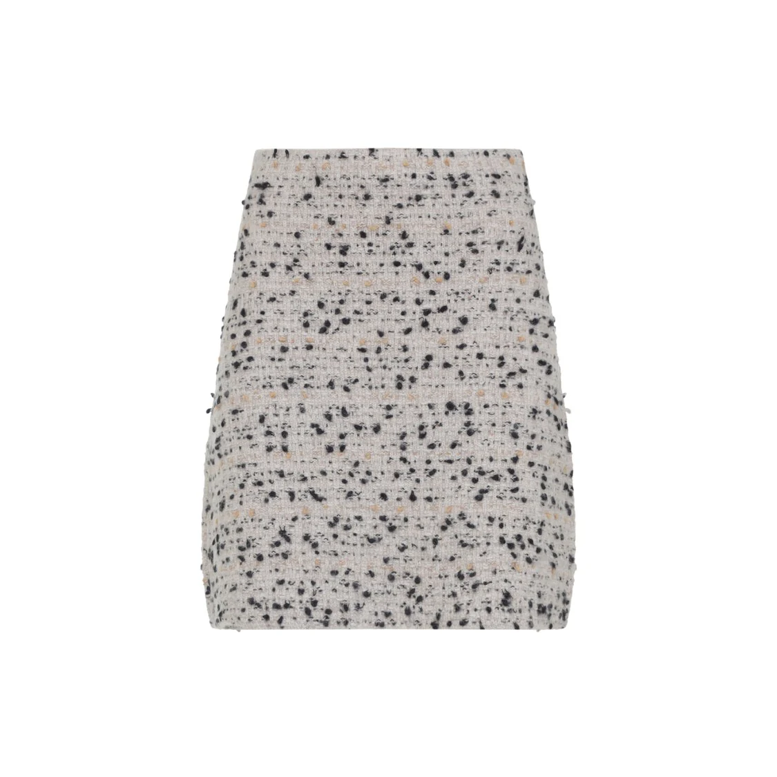 Bouclé White And Black Wool Mini Skirt