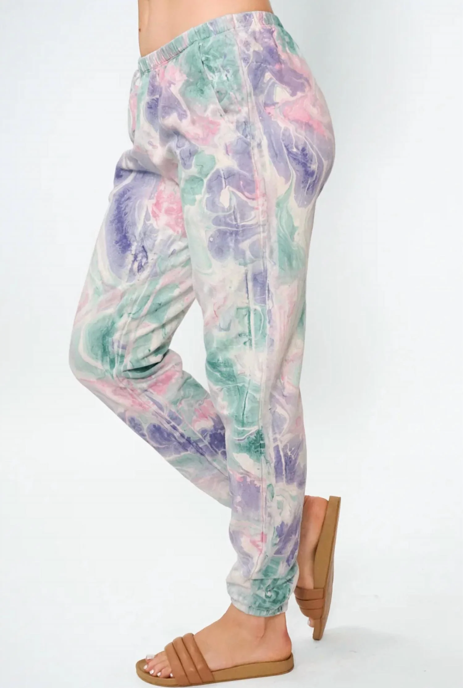 Women's Siesta Sweatpants In Lavender/ Jade