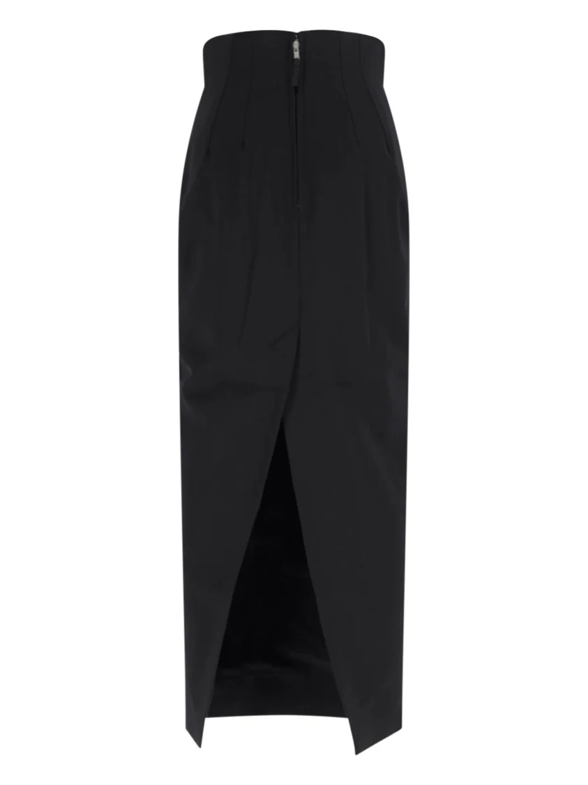 Maxi Wool Skirt – Black