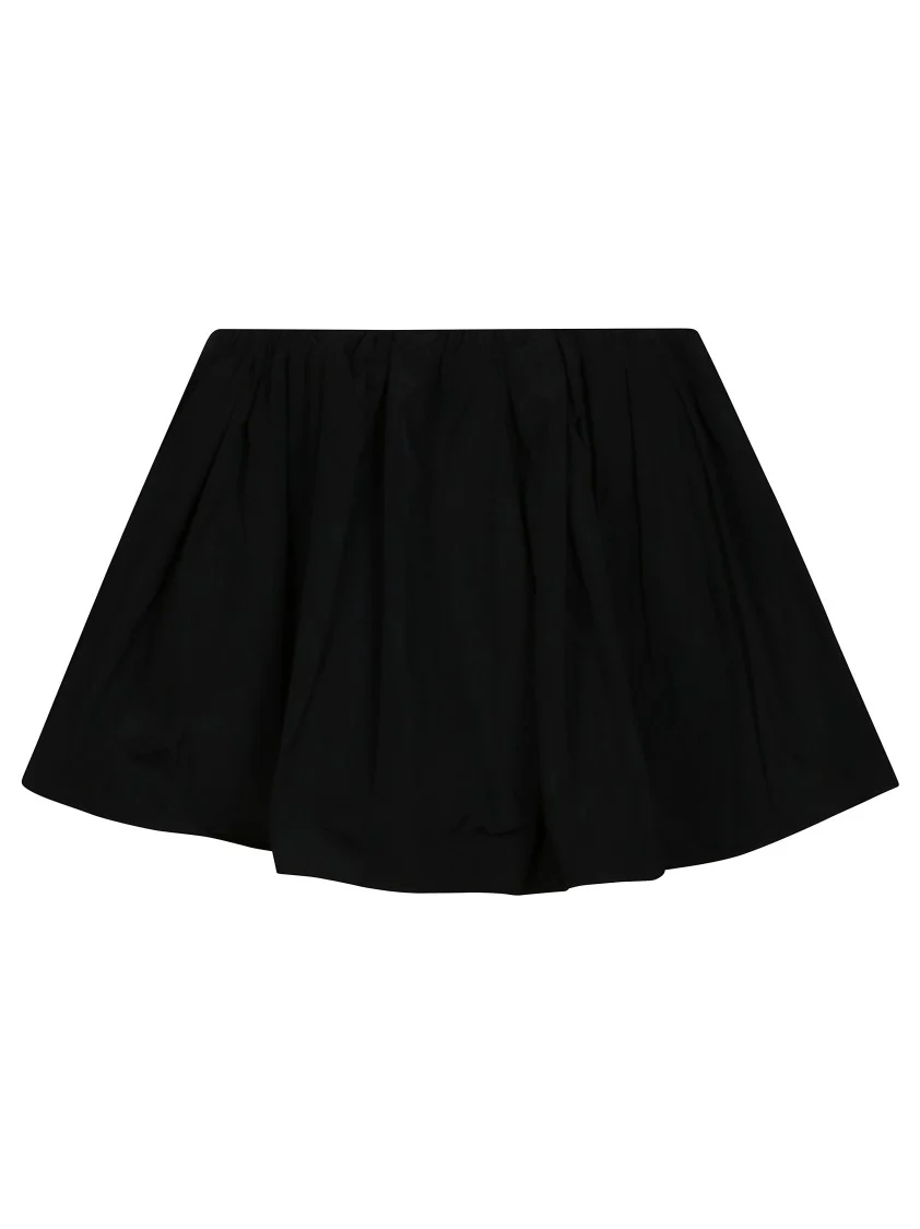 Voluminous Black Gathered Skirt