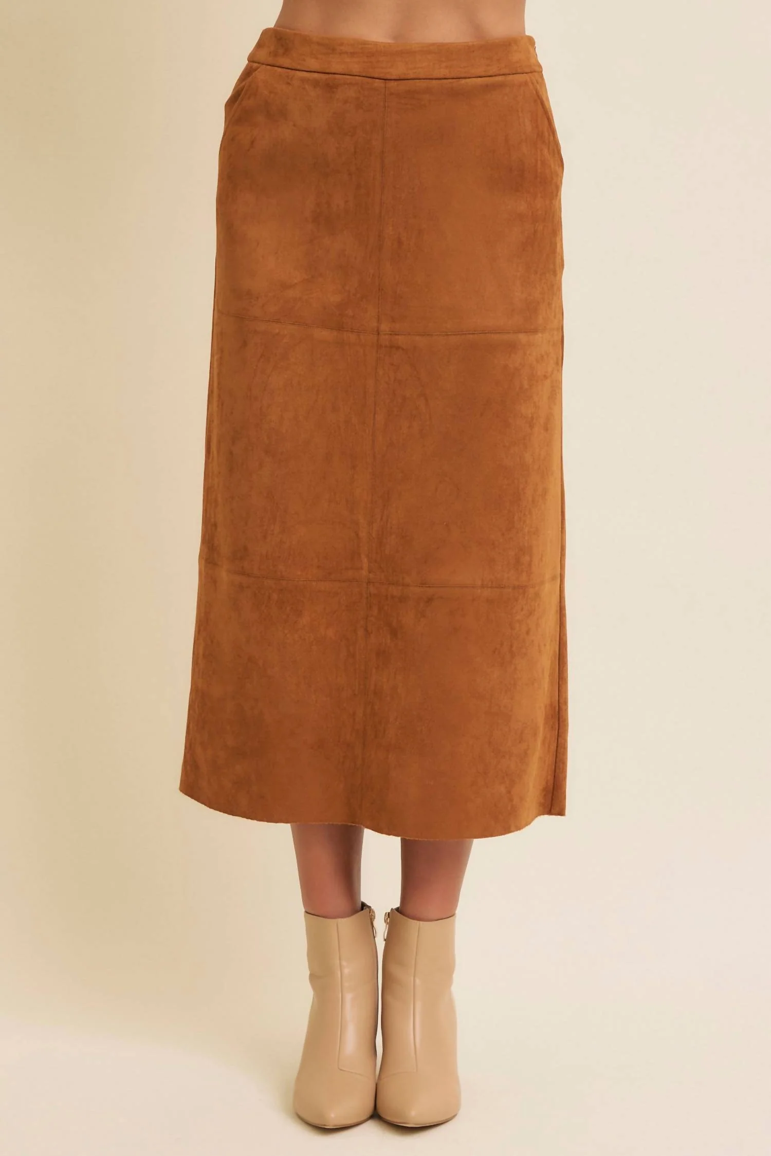 Lost In The Night Midi Skirt In Caramel