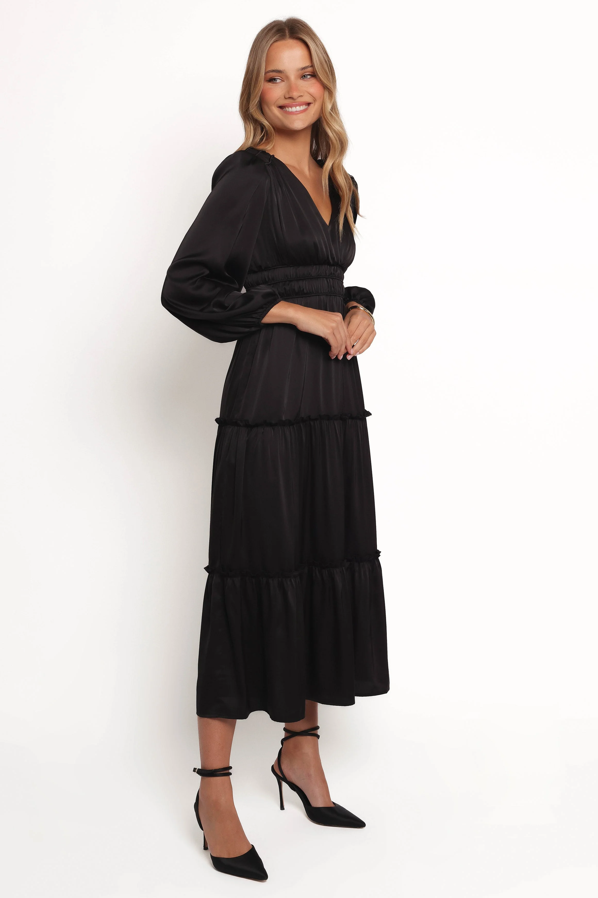 Rowen Long Sleeve Maxi Dress - Black