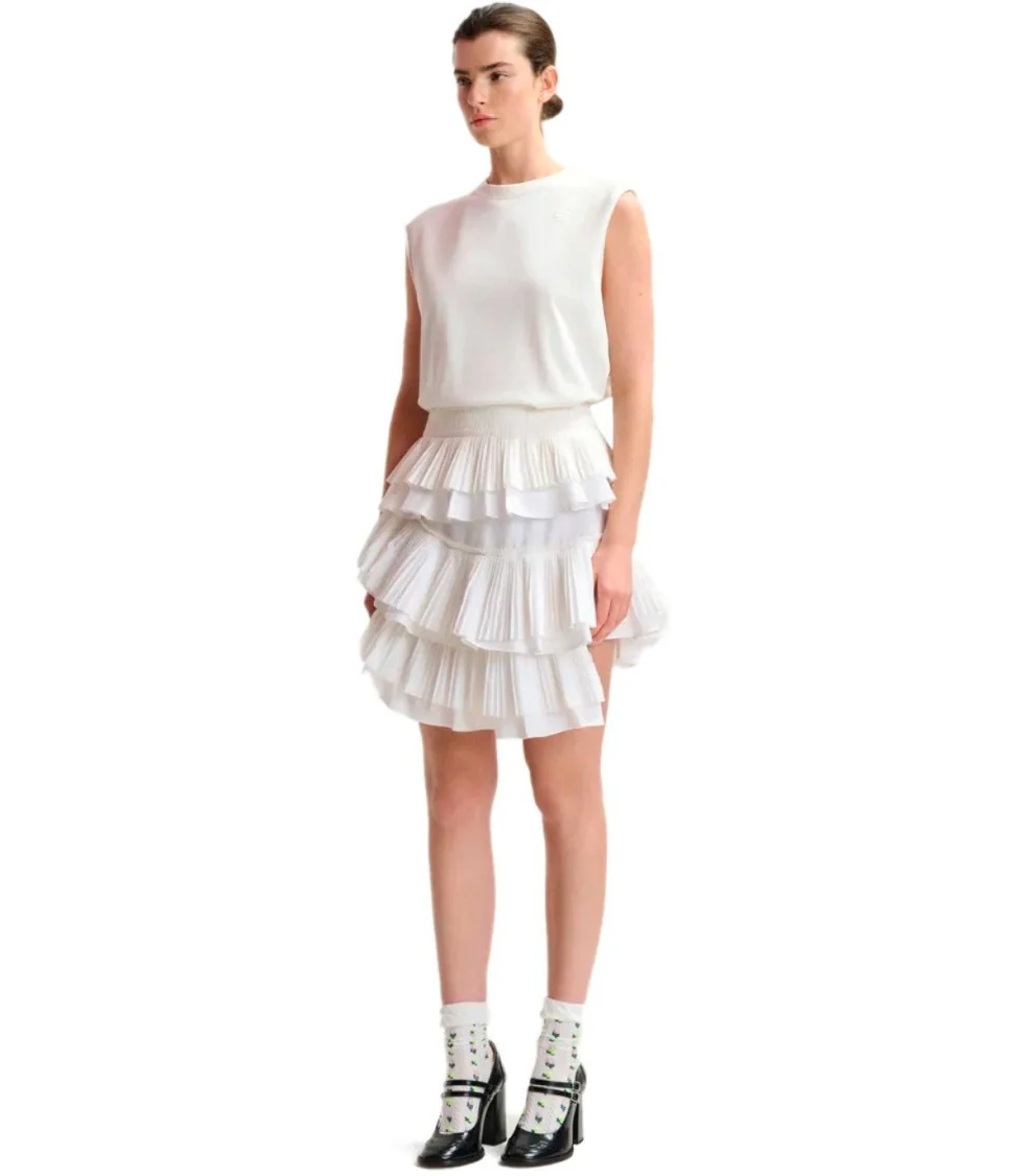 Hupaul White Mini Skirt