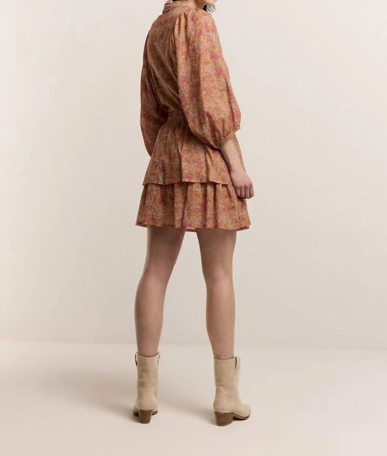 Petit Fleur Skirt In Soft Camel