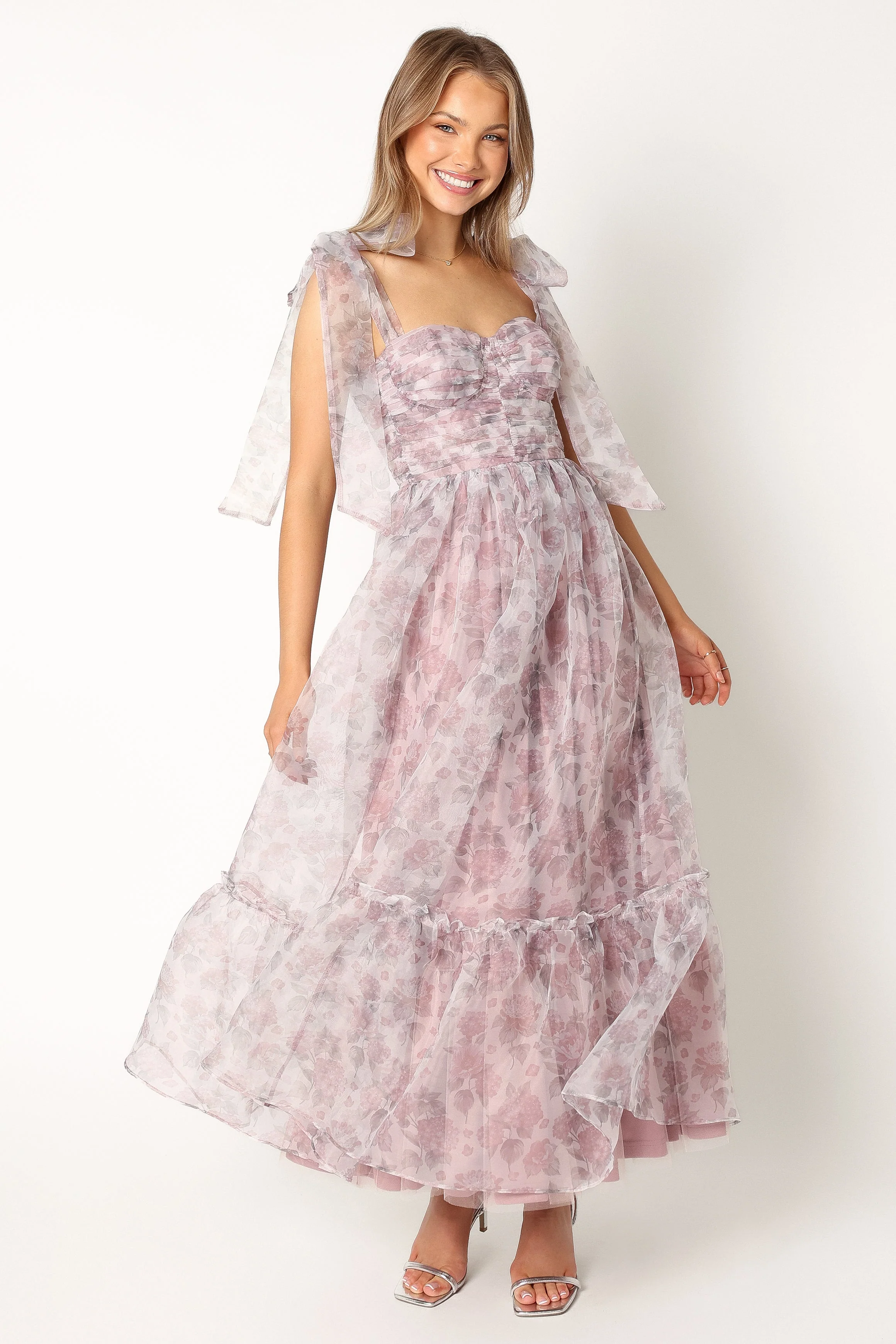 Floret Midi Dress - Dark Purple